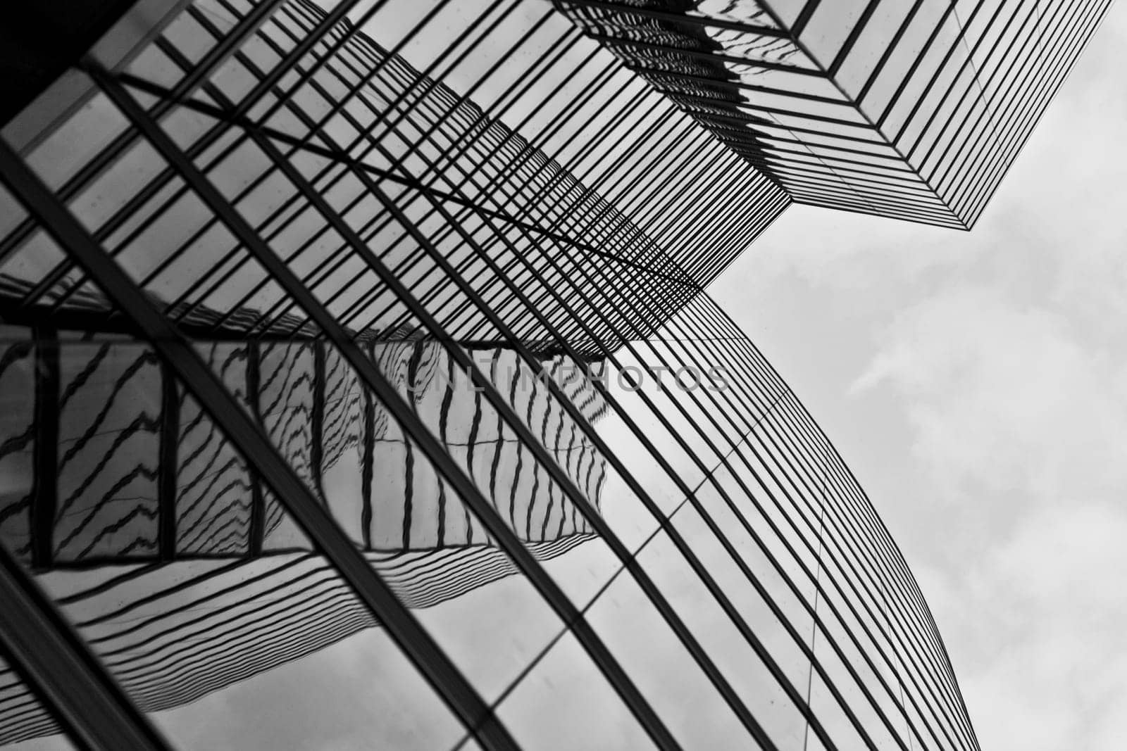 Vienna, Austria - April 22, 2009:  facade of uniqa tower in Vienna, Austria. The building received the European Union GreenBuilding label. It is the first building in Austria to bear the label.