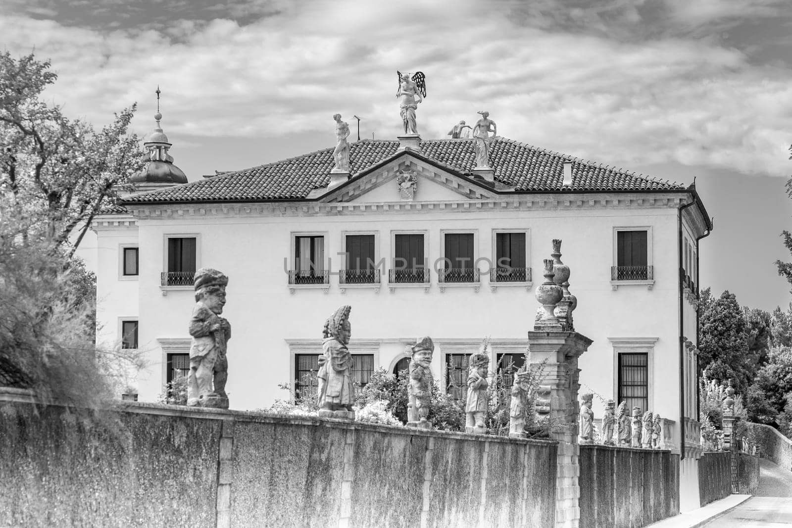Vicenza, Italy - August 4, 2009: villa Valmarana ai Nani  in Vicenca, Italy.  The villa was build by Andrea Palladio in 1669 and is decorated with frescos from Giovanni Battista Tiepolo.