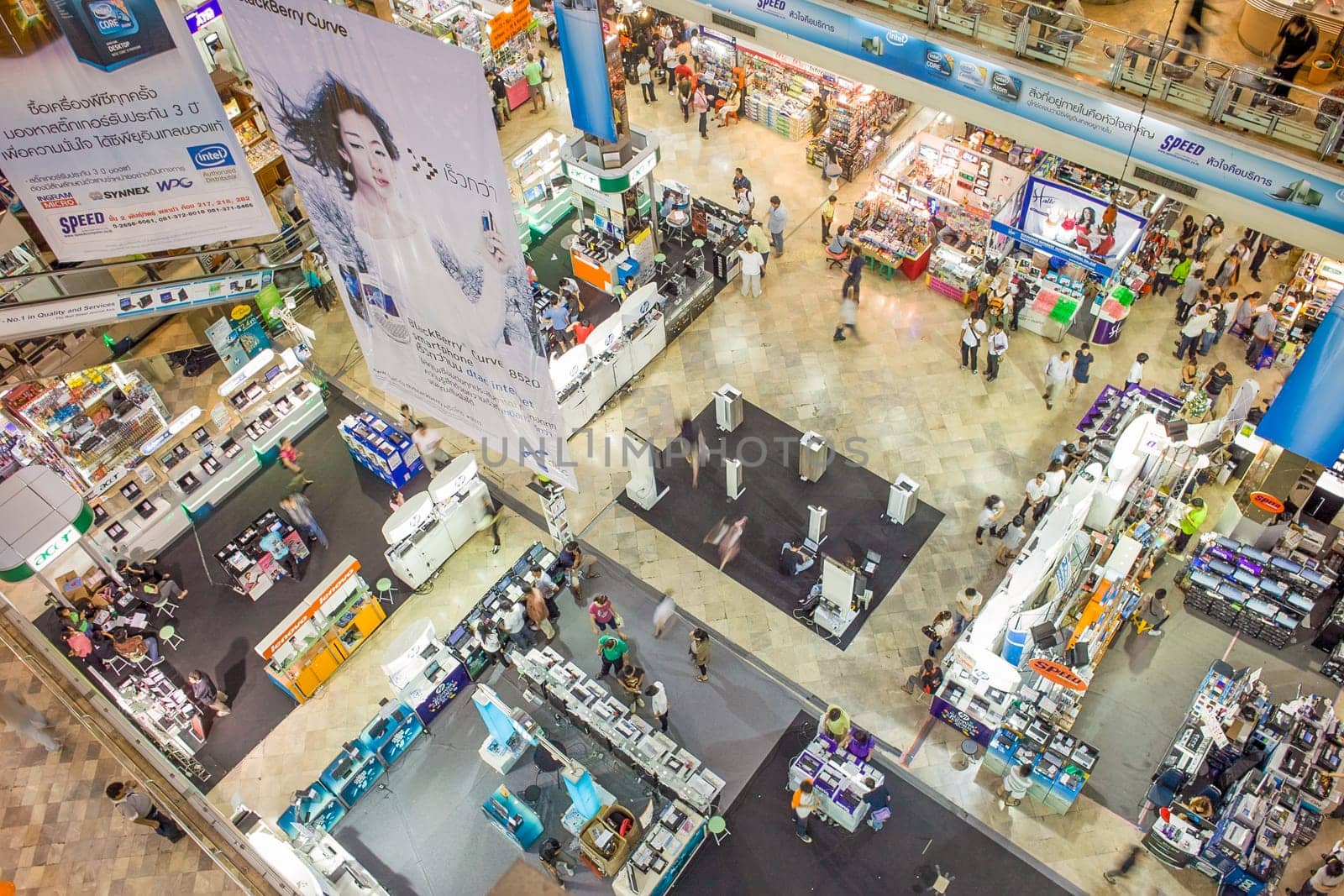 Bangkok, Thailand - December 22, 2009: inside the Pantip Plaza, the bigges electronic and software shopping complex in Thailand to get some bargain in Bangkok, Thailand.