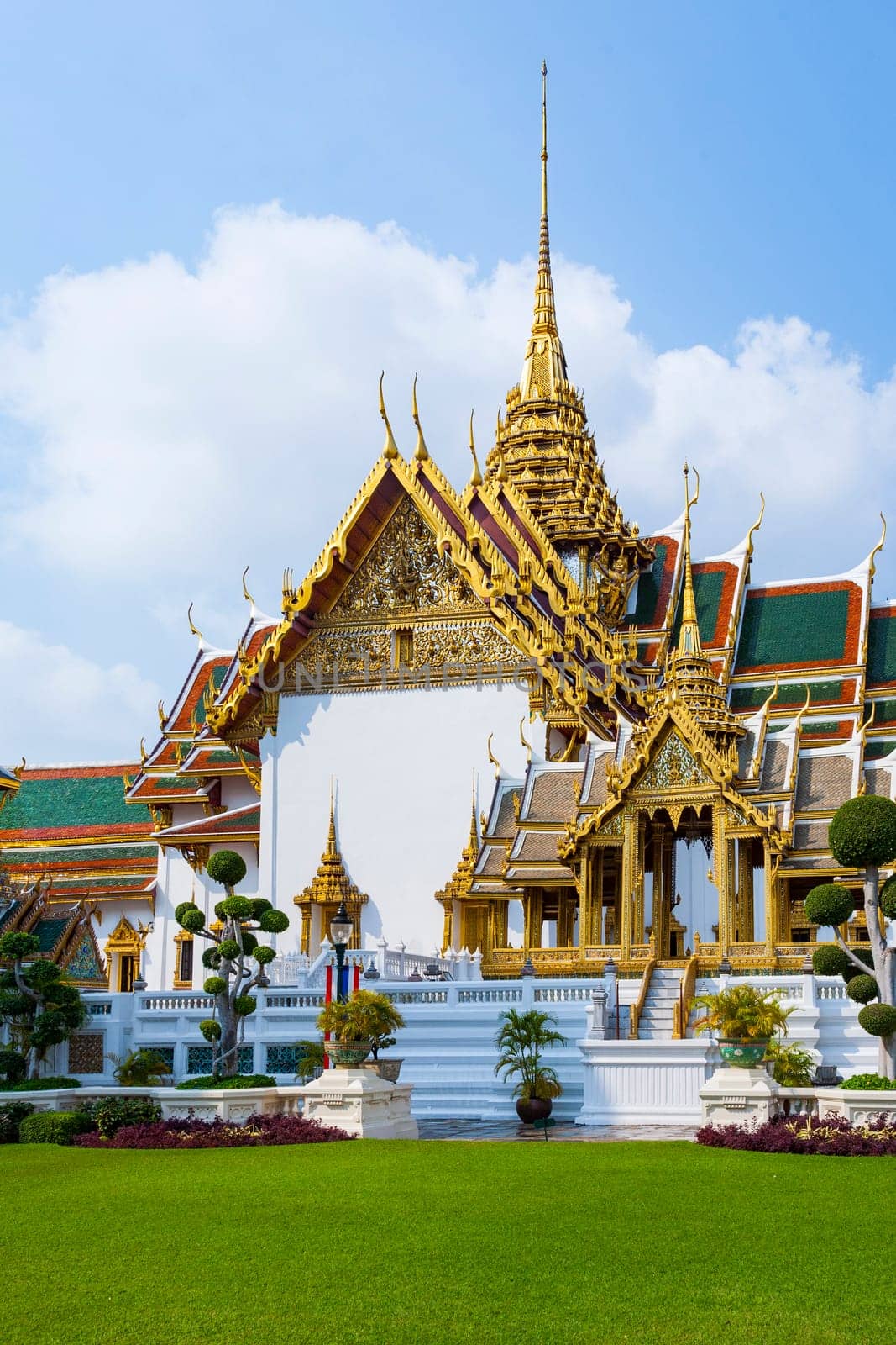 Bangkok, Thailand - January 4, 2010: Phra Tinang Aporn Phimok Prasat Pavillion in the Grand Palace in Bangkok.