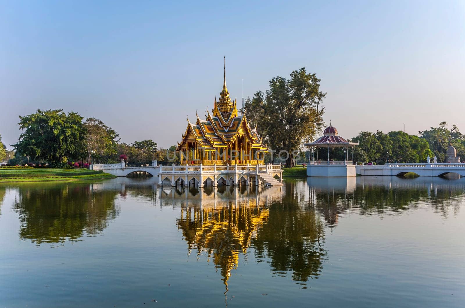 Ayutthaya, Thailand - December 24, 2009: Bang Pa-In palace in Ayutthaya, Thailand. The palace dates back to the seventeenth century and serves as summer palace for the Thai kings.