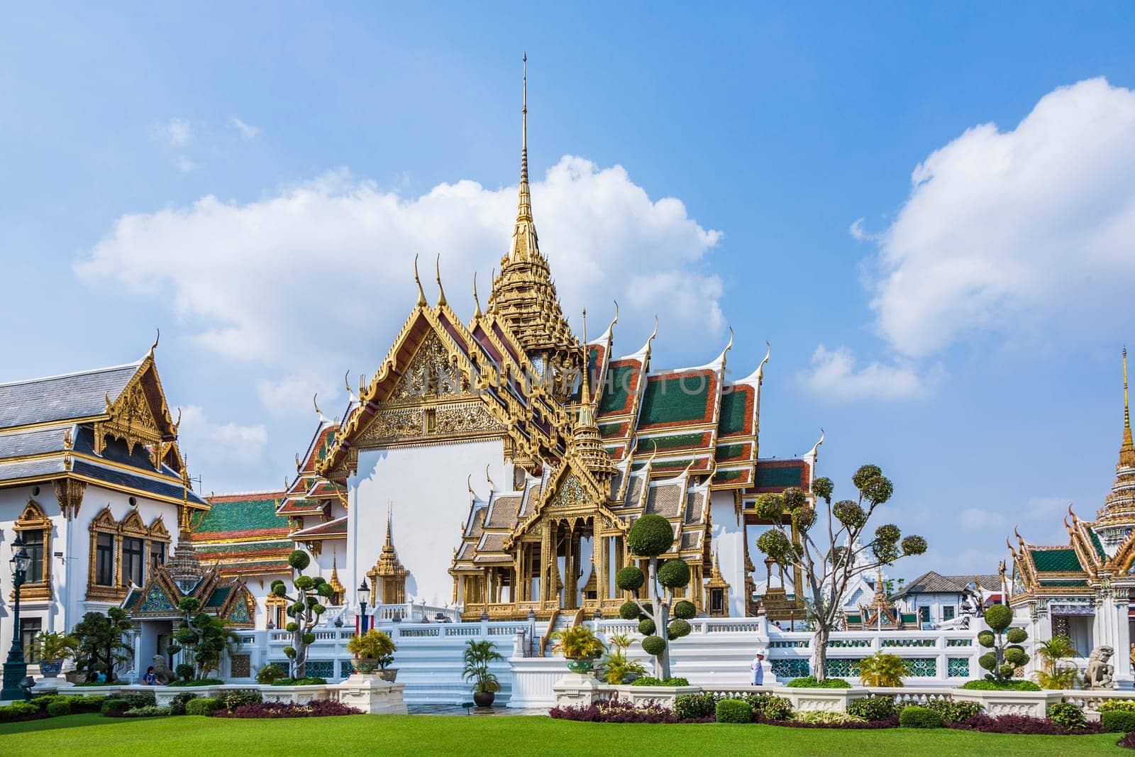 Bangkok, Thailand - January 4, 2010: Phra Tinang Aporn Phimok Prasat Pavillion in the Grand Palace in Bangkok.