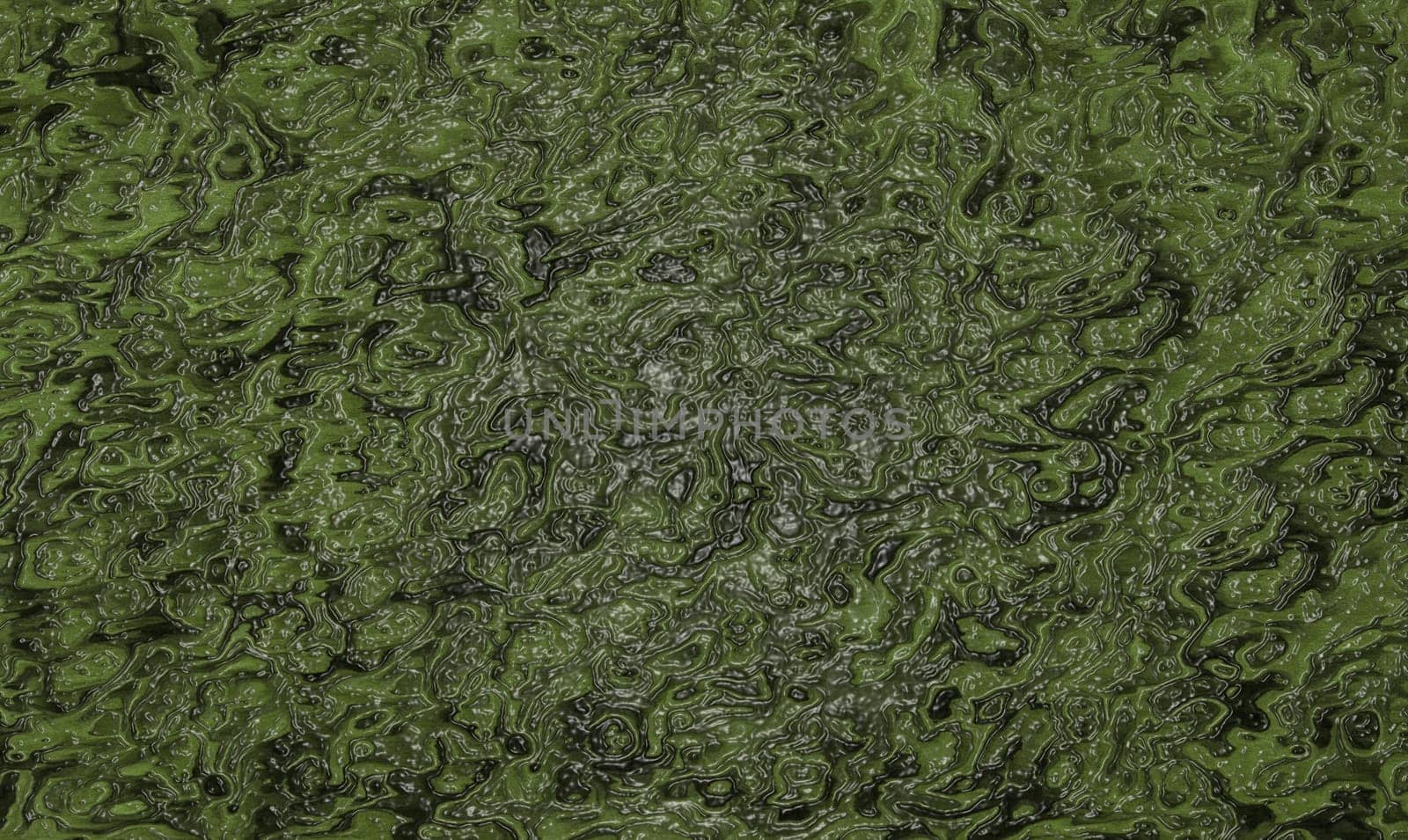 Abstract camouflage glossy background of green and black colors in close-up.Texture or background