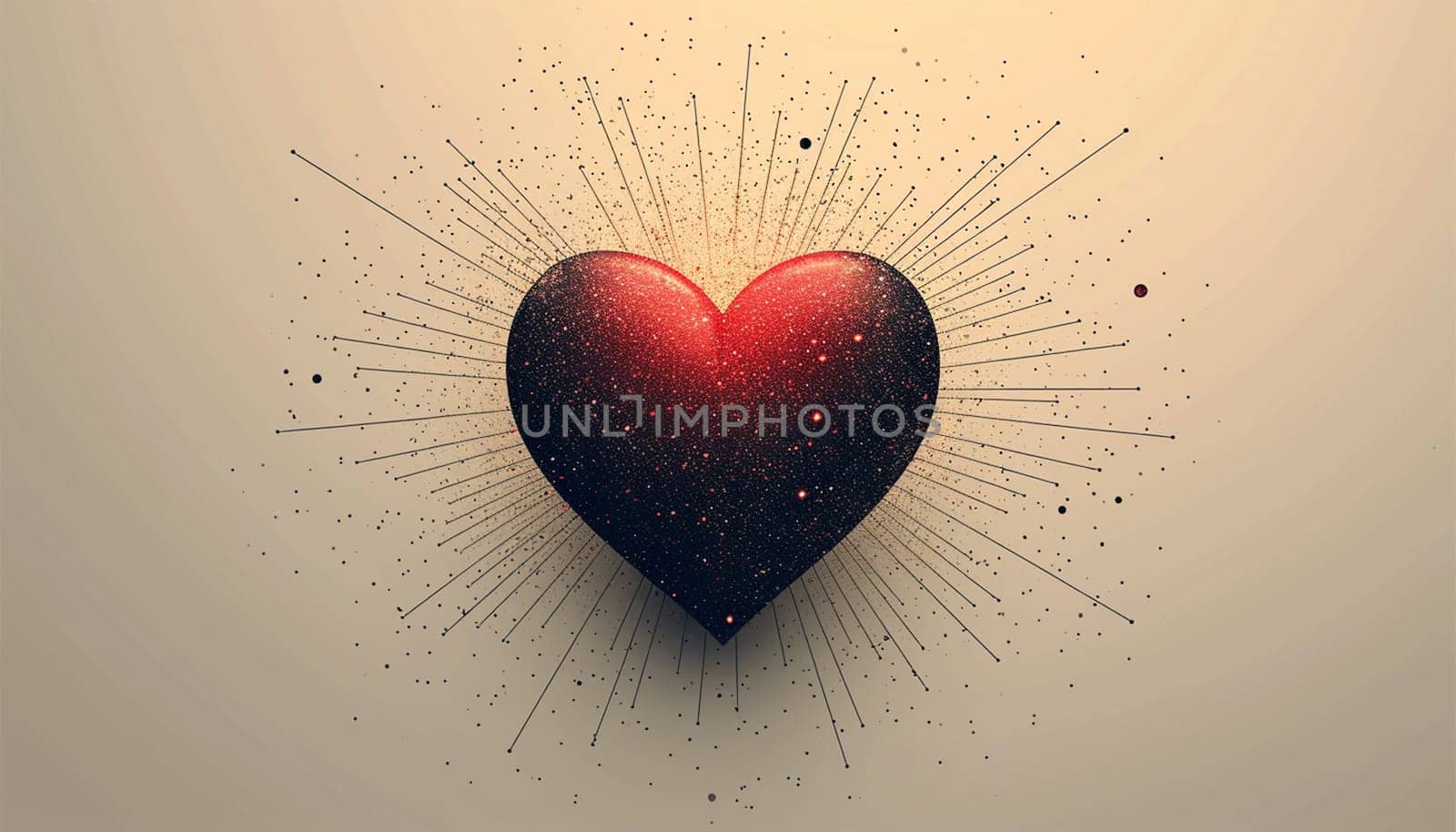 Vintage heart cartoon background, Retro design Valentine's Day background. Hand drawn hearts. Design elements for Valentine's day. Copy space Space for text