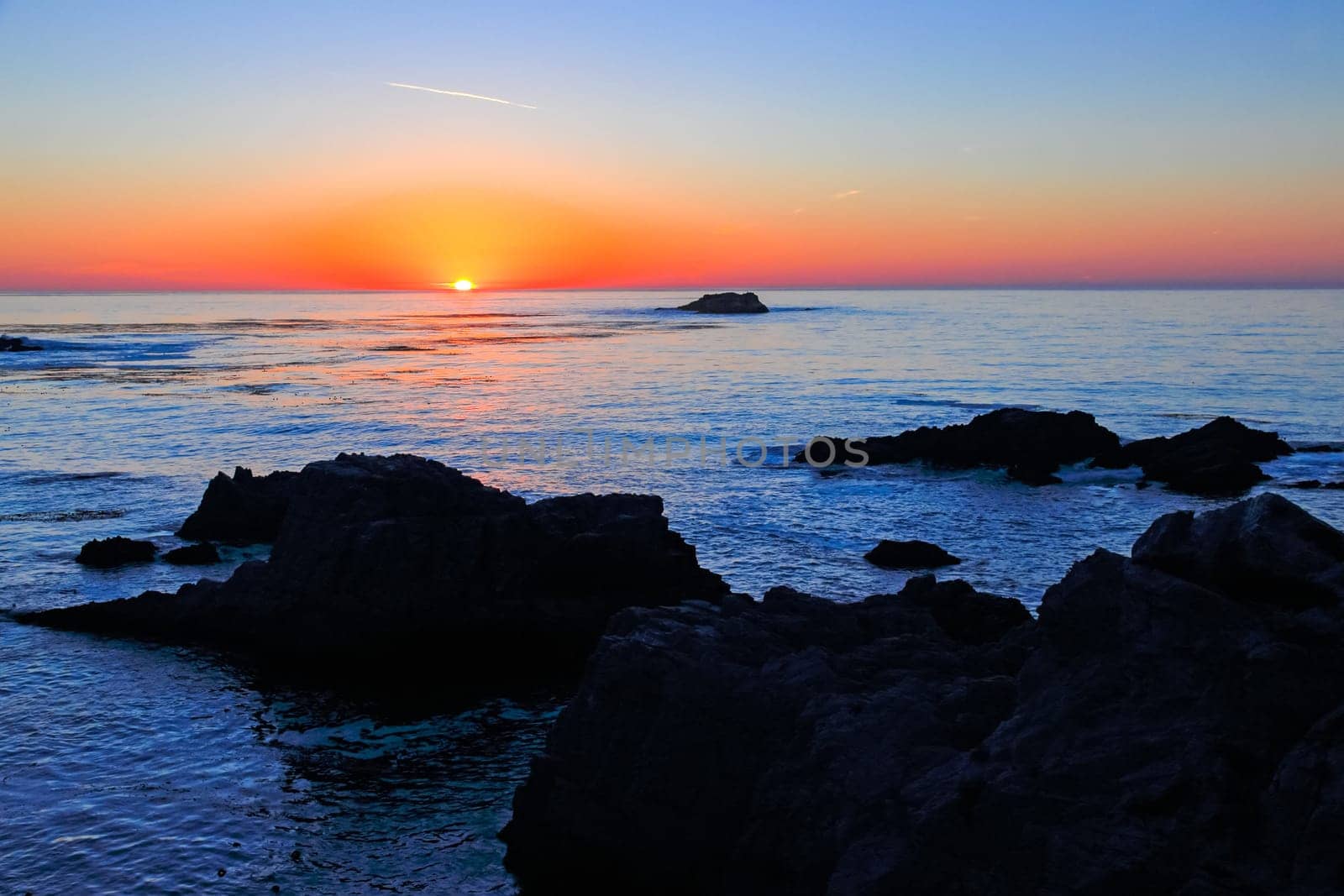 View of the Pacific Ocean in Big Sur, California