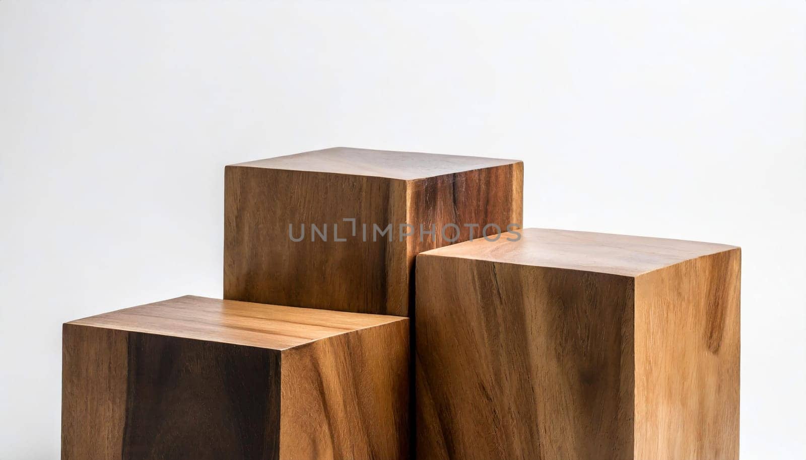 modern podium or pedestal display with platform concept on white background blank shelf stand for showing product 3d rendering