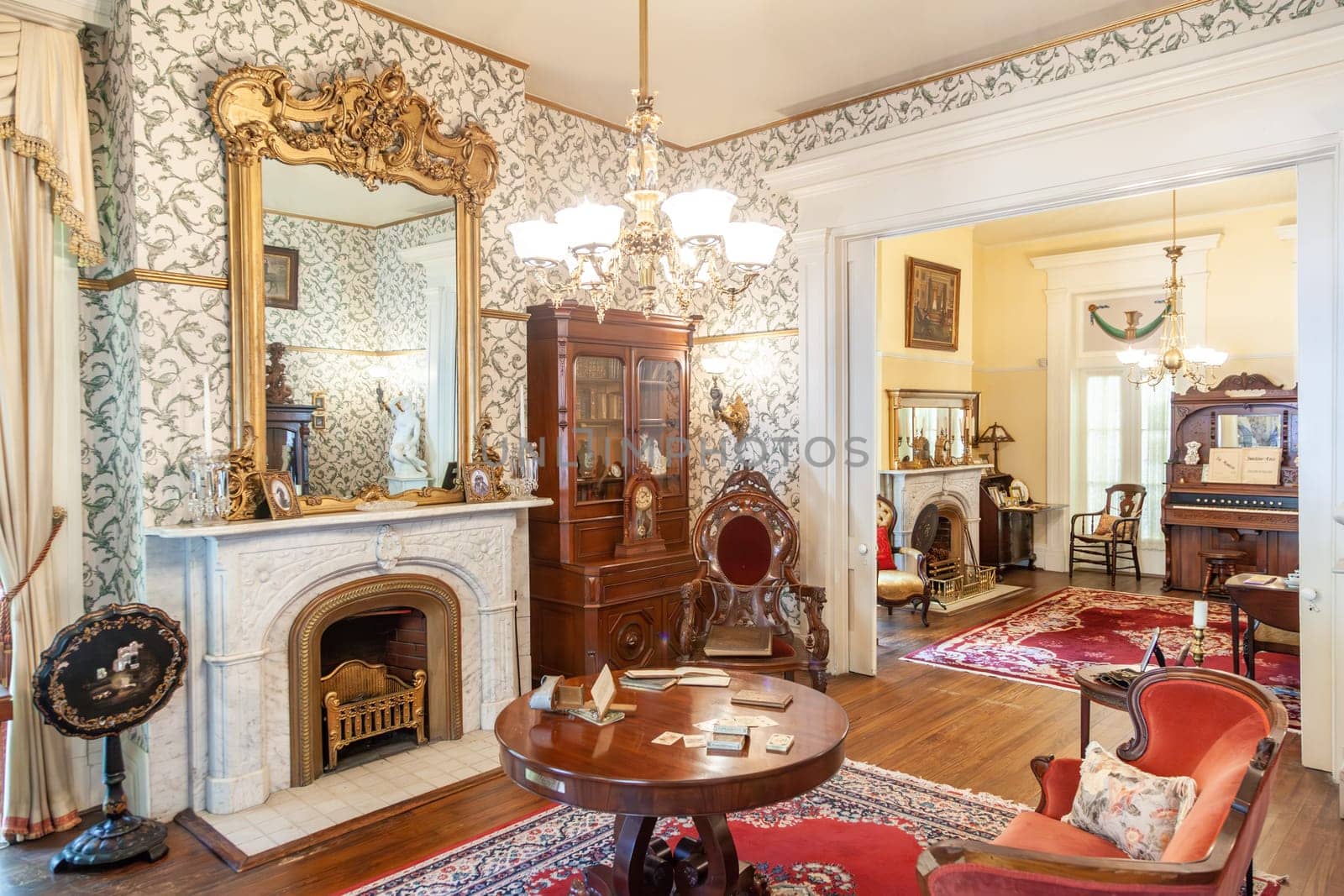 Wilmingtom, USA - July 20, 2010: visiting the famous Latimer House in Wilmington, open to public in Wilmington, USA. House was built by merchant Zebulon Latimer in 1852.