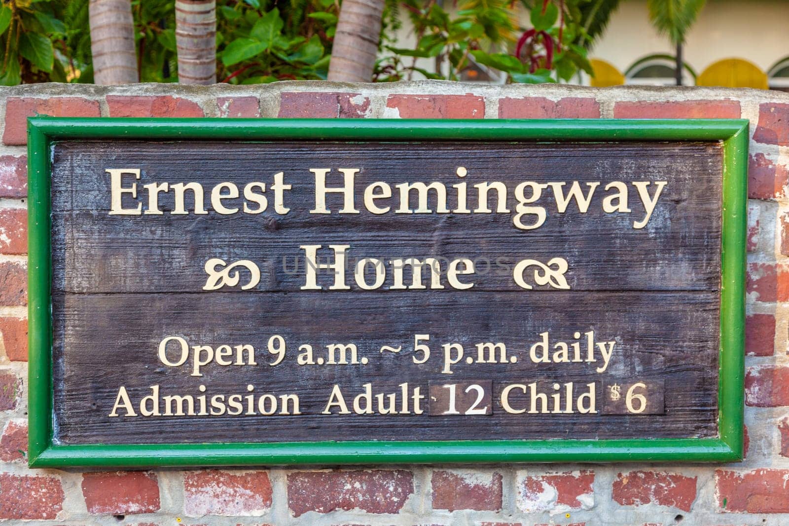 Key West, USA - July 28, 2010: museum and former house of Ernest Hemingway is open for visitors in Key West.