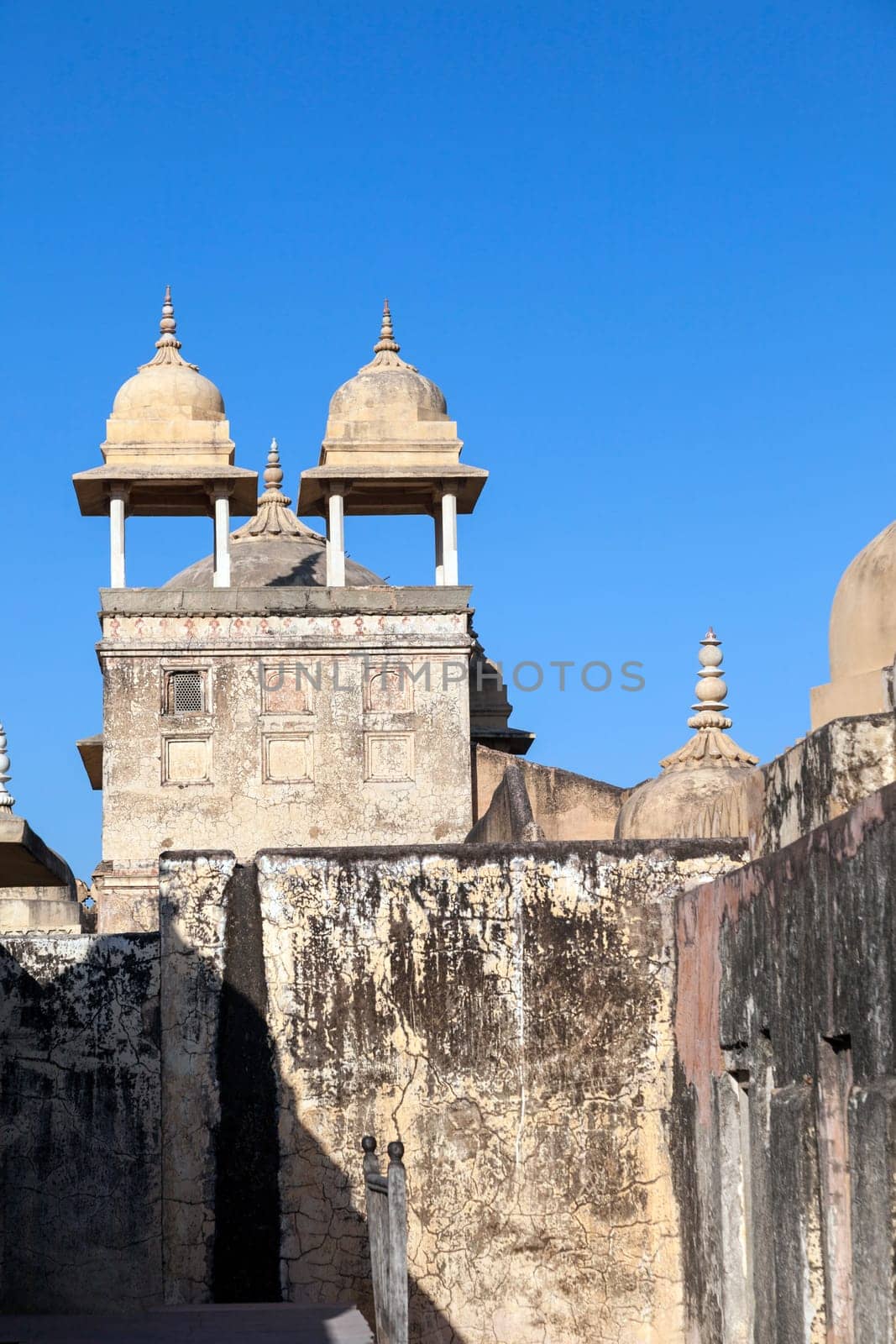 Amer, India - November 12 2011:  Amber Fort in Amber,India. Constructed by Raja Man Singh I in 1592 , the fort was made in red sand stone and white marble.