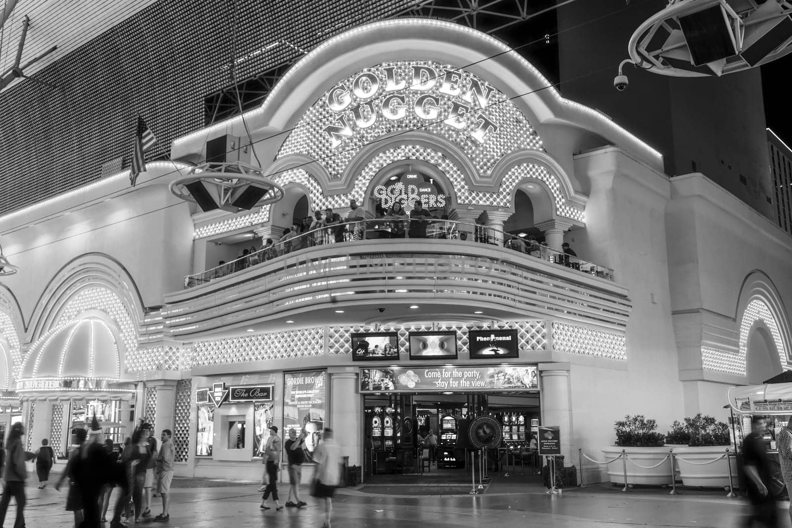 Las Vegas, USA - June 16, 2012: Fremont Street in Las Vegas, Nevada . The street is the second most famous street in the Las Vegas. Fremont Street dates back to 1905, when Las Vegas was founded.