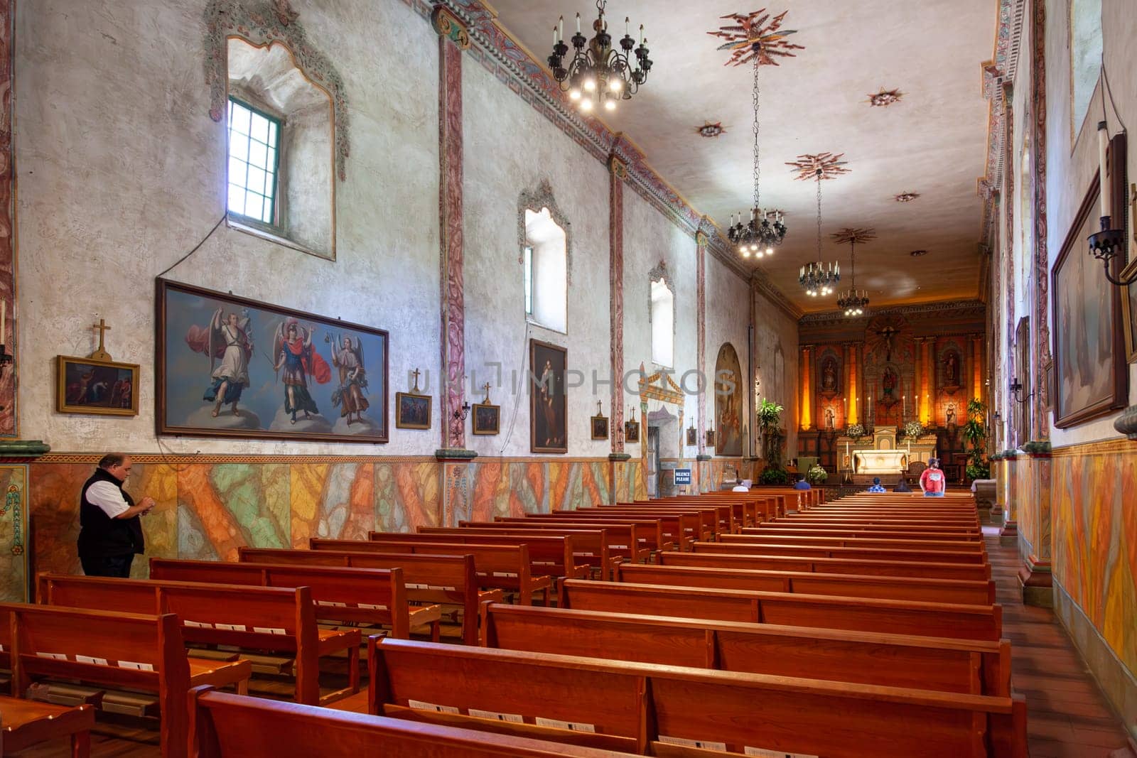 Santa Barbara, USA - June 23, 2012: old The Santa Barbara church, built in the late Gothic style, was built in the 15th century.