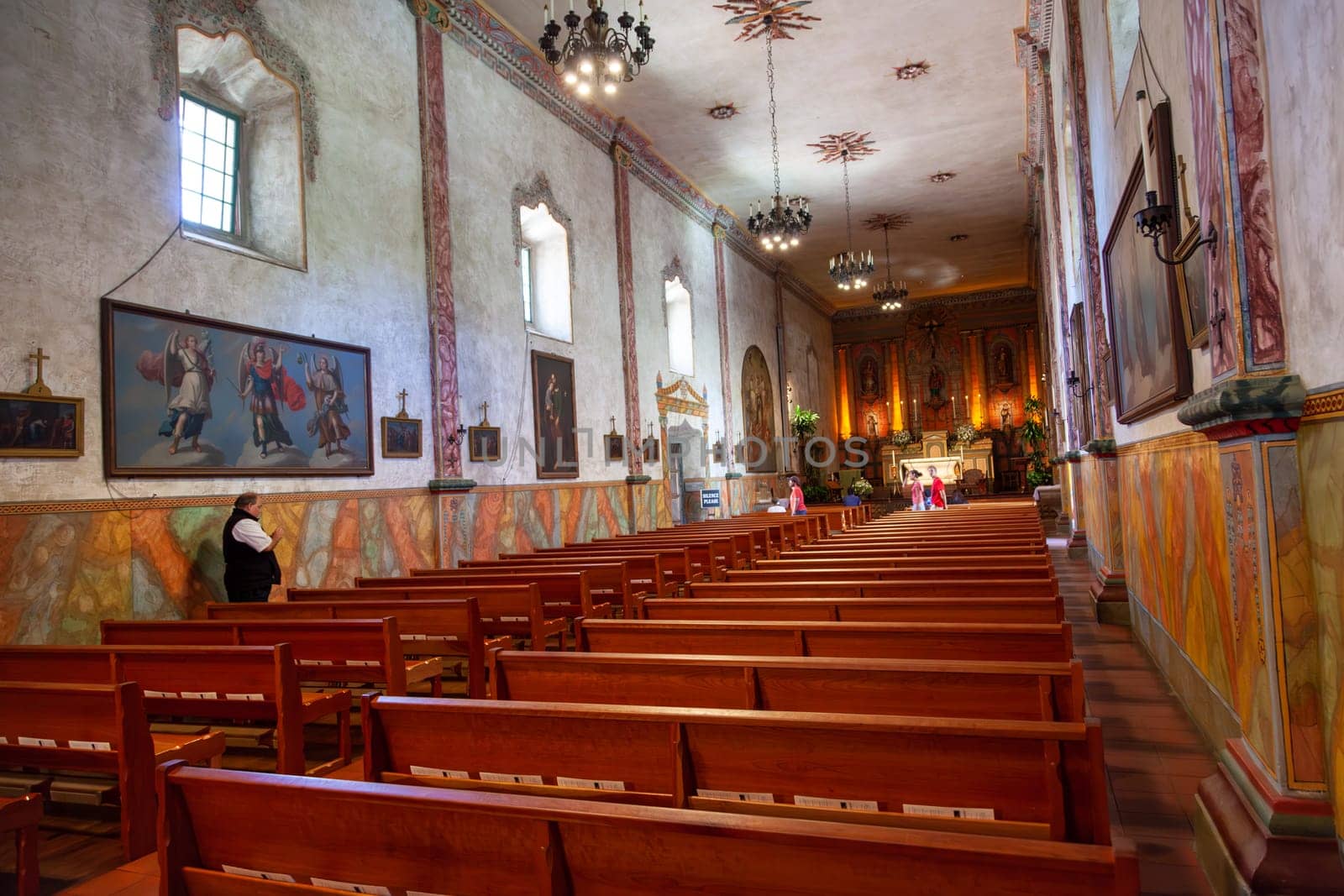 Santa Barbara, USA - June 23, 2012: old The Santa Barbara church, built in the late Gothic style, was built in the 15th century.