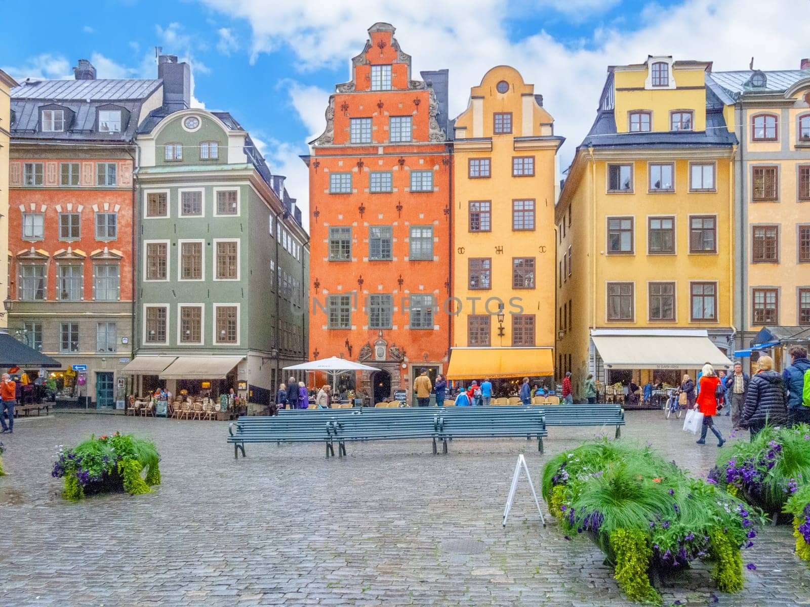 Stockholm, Sweden - August 26, 2014: Stortorget place in Gamla stan, Stockholm