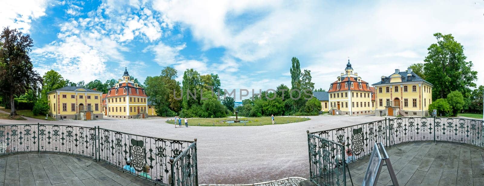 Weimar, Germany - July 29, 2018: The Baroque Belvedere castle built for house-parties in Weimar, Thuringia