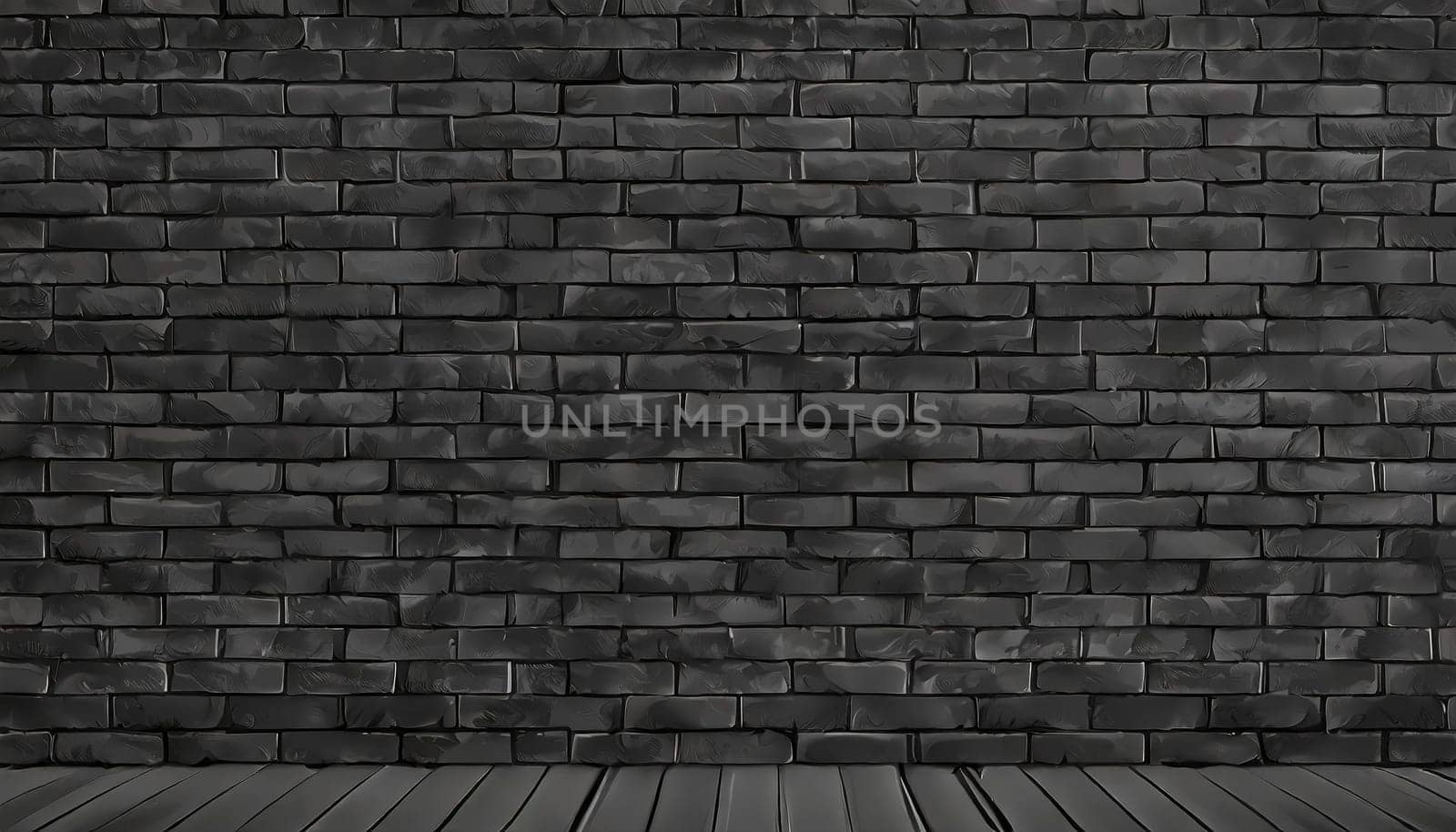 black brick wall, dark background for design