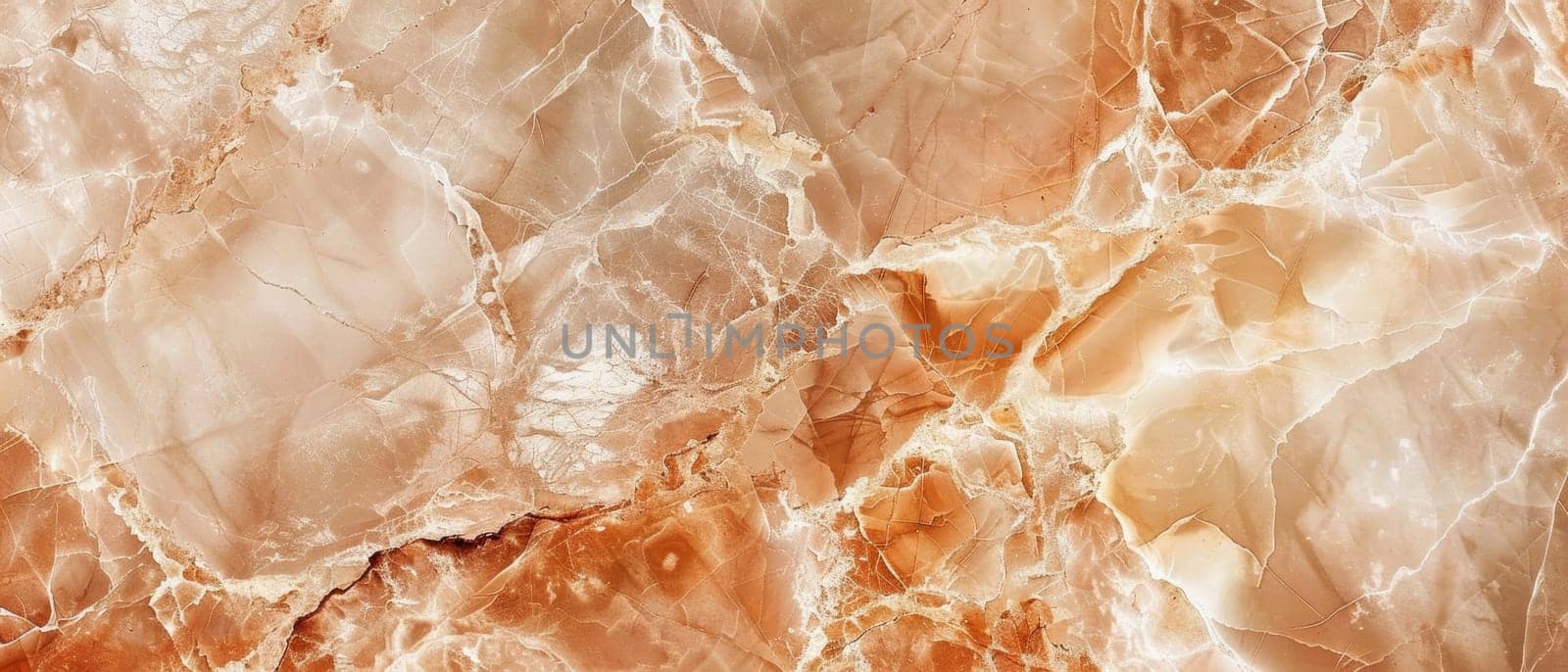 Panoramic shot of creamy marble with a network of soft white veins. This image showcases the smooth texture and classic appeal of marble