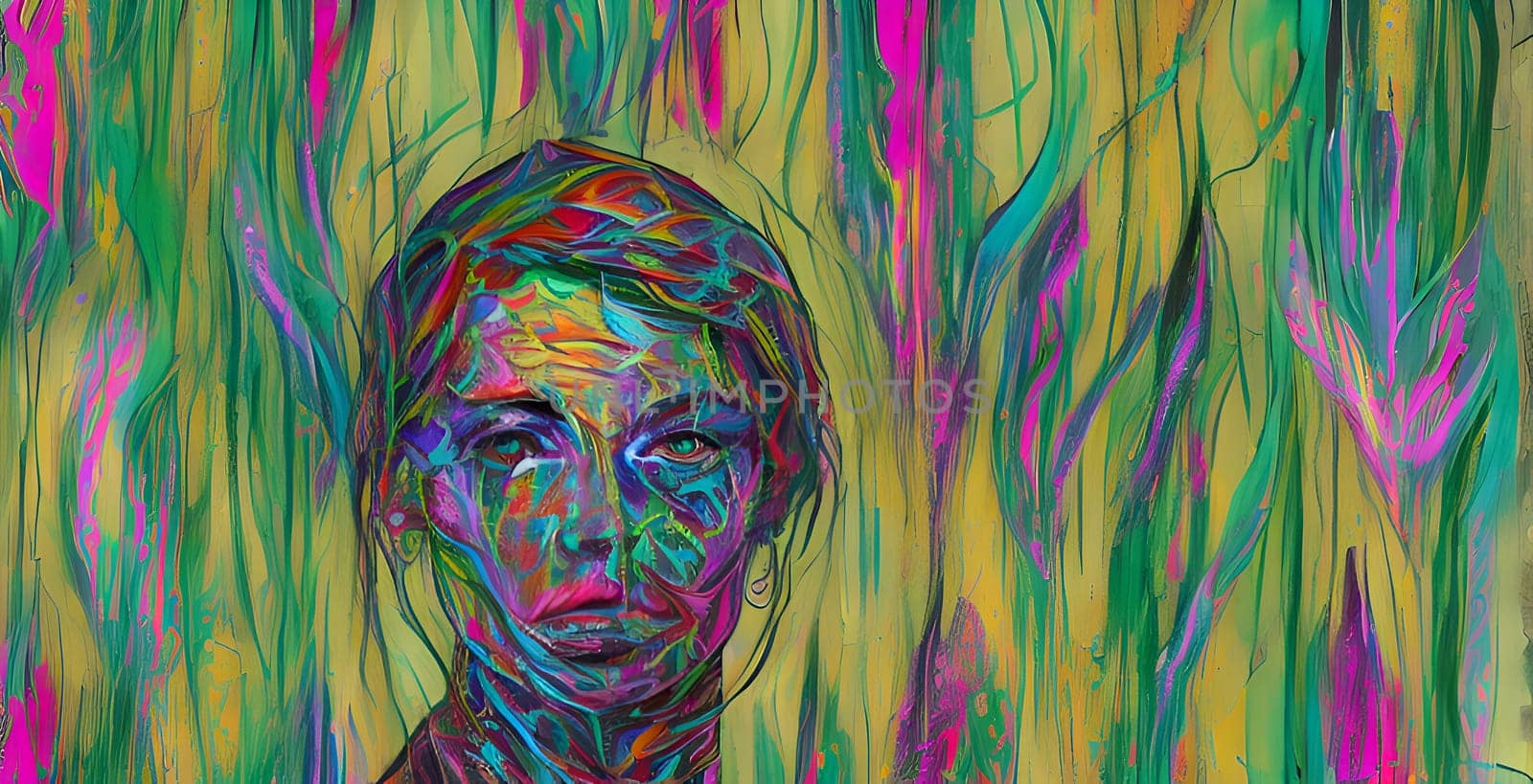 Abstract concept art of menal health problems