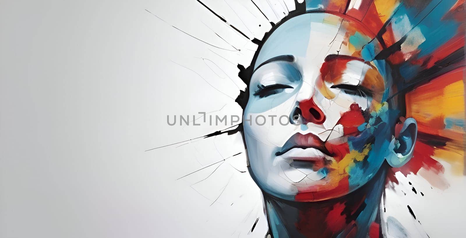 Abstract concept art of menal health problems
