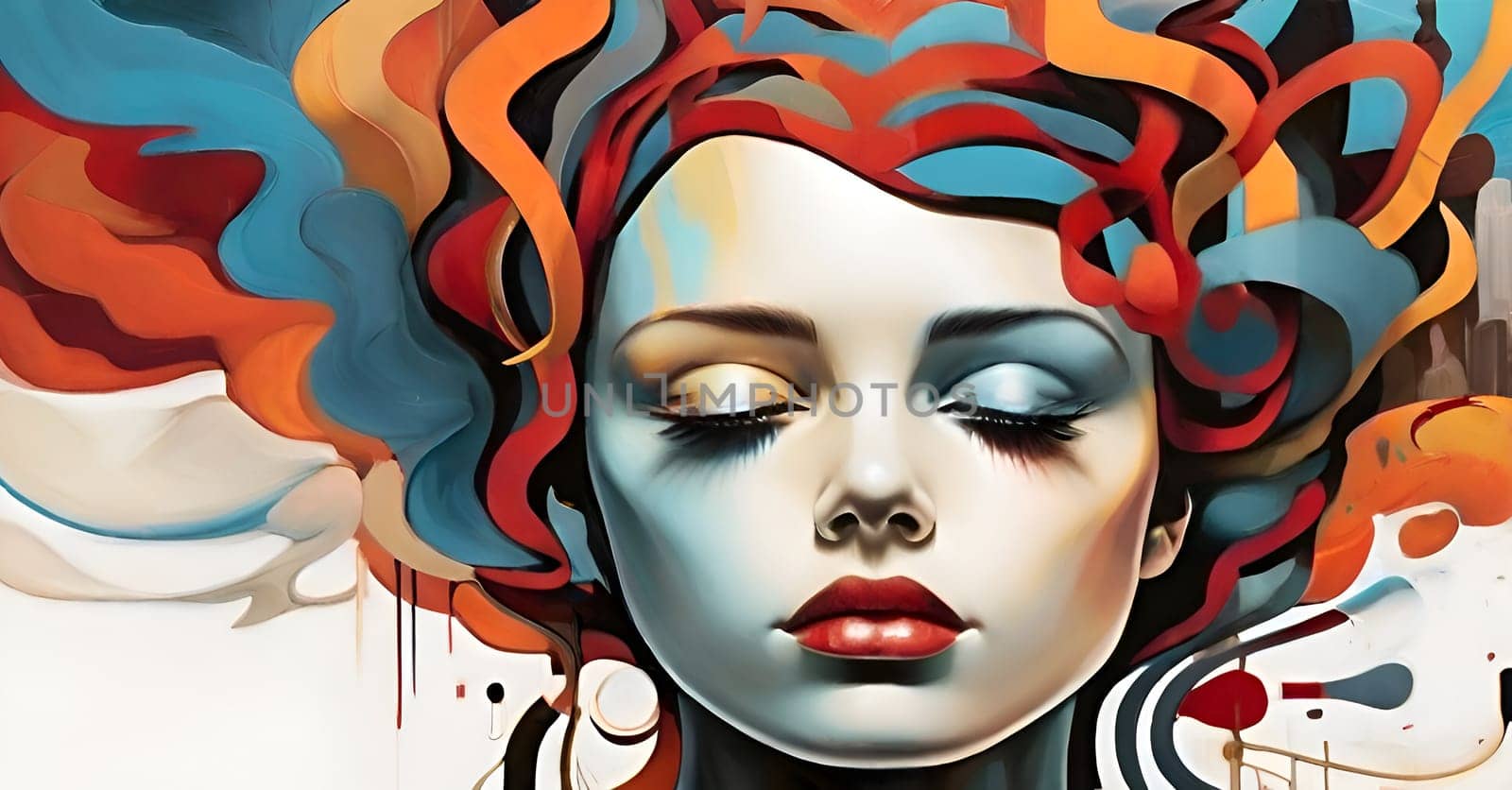 Abstract concept art of menal health problems