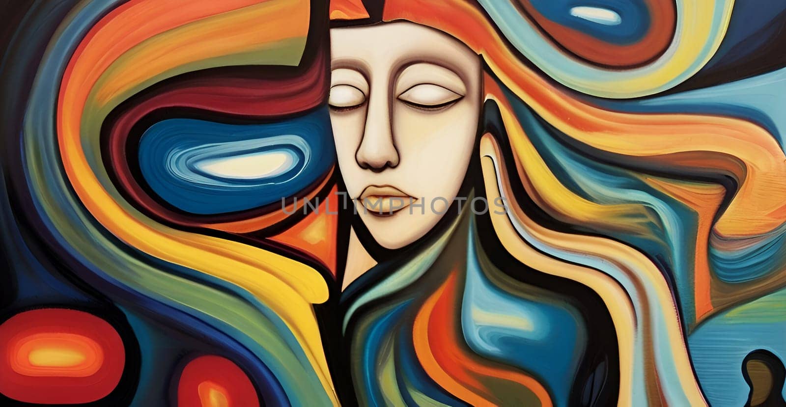 Abstract concept art of menal health problems