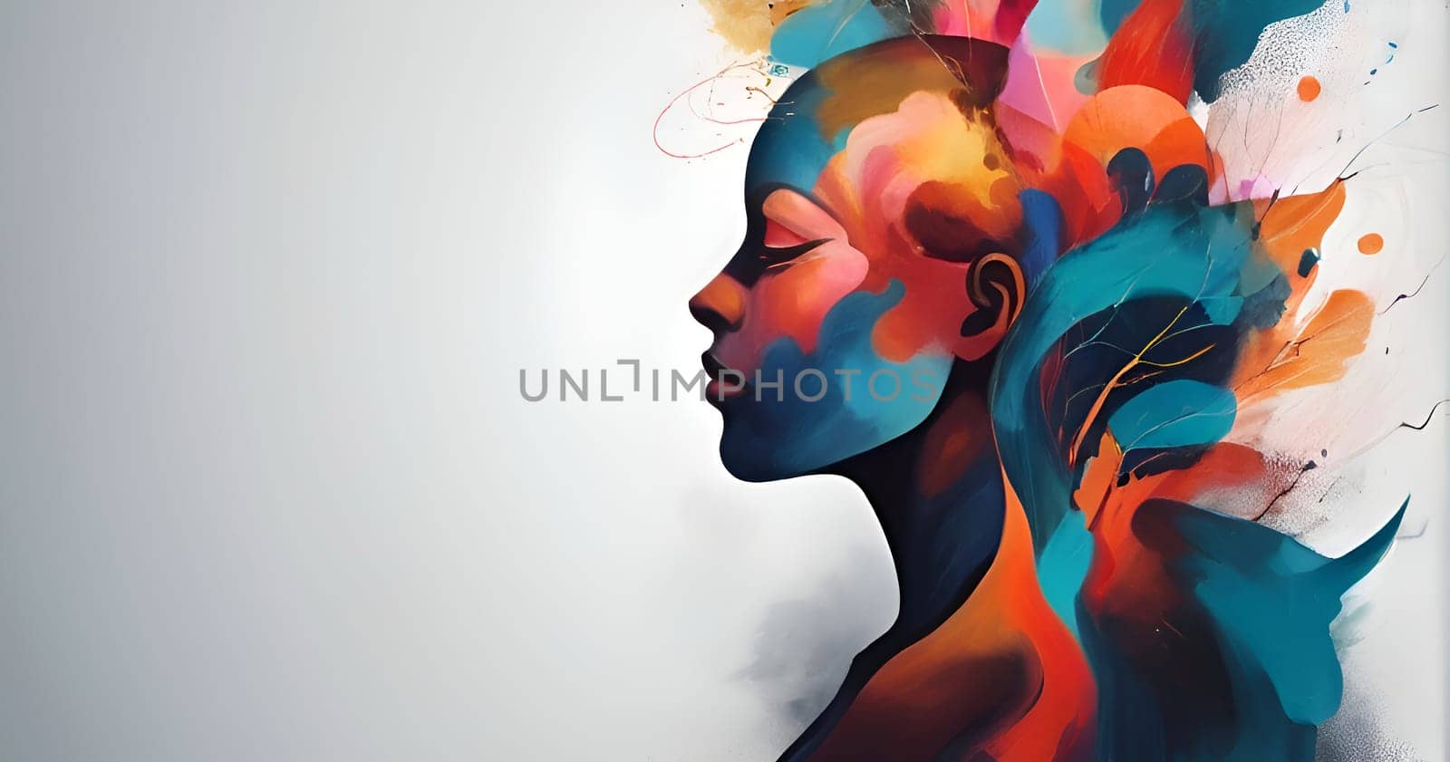 Abstract concept art of menal health problems