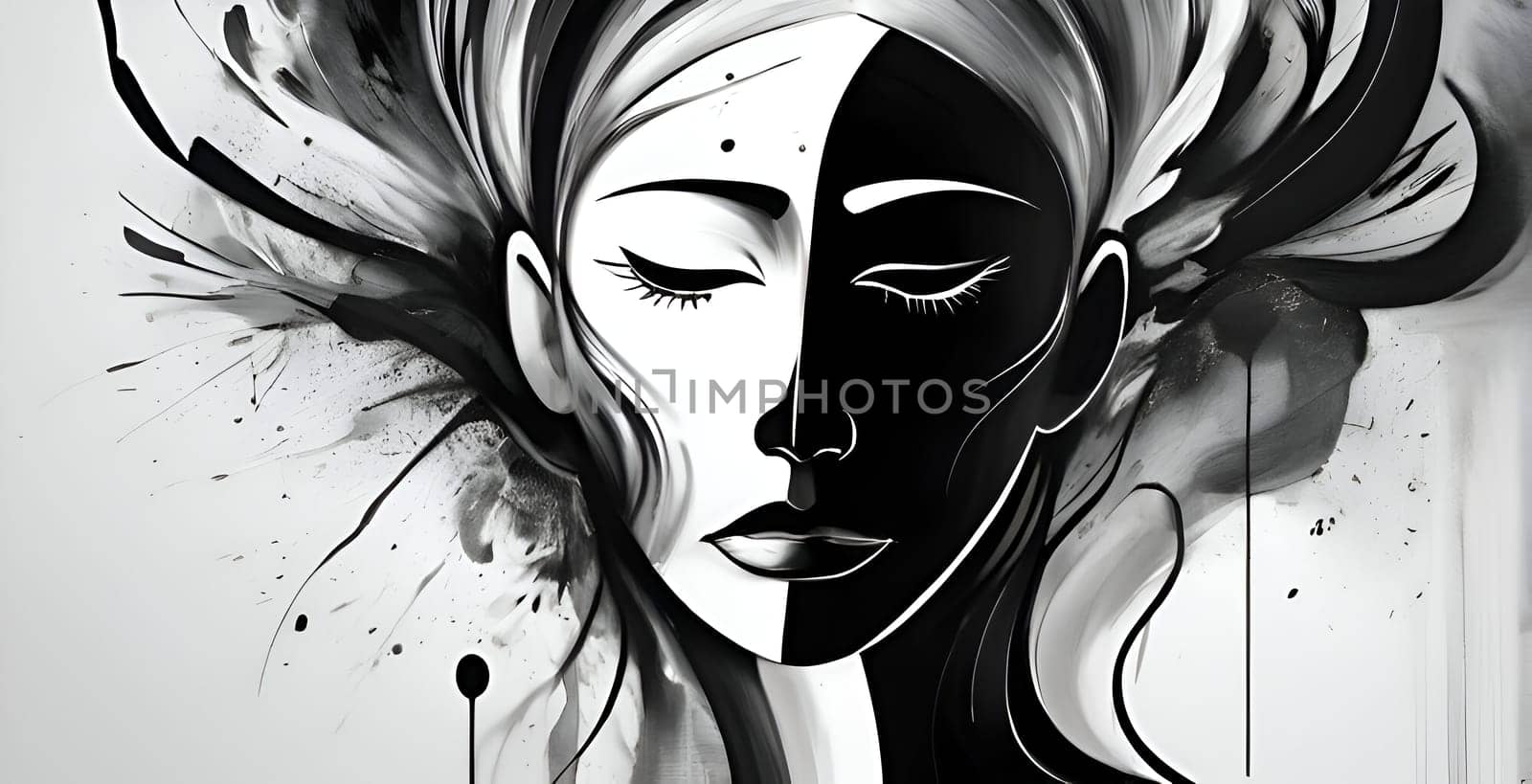 Abstract concept art of menal health problems