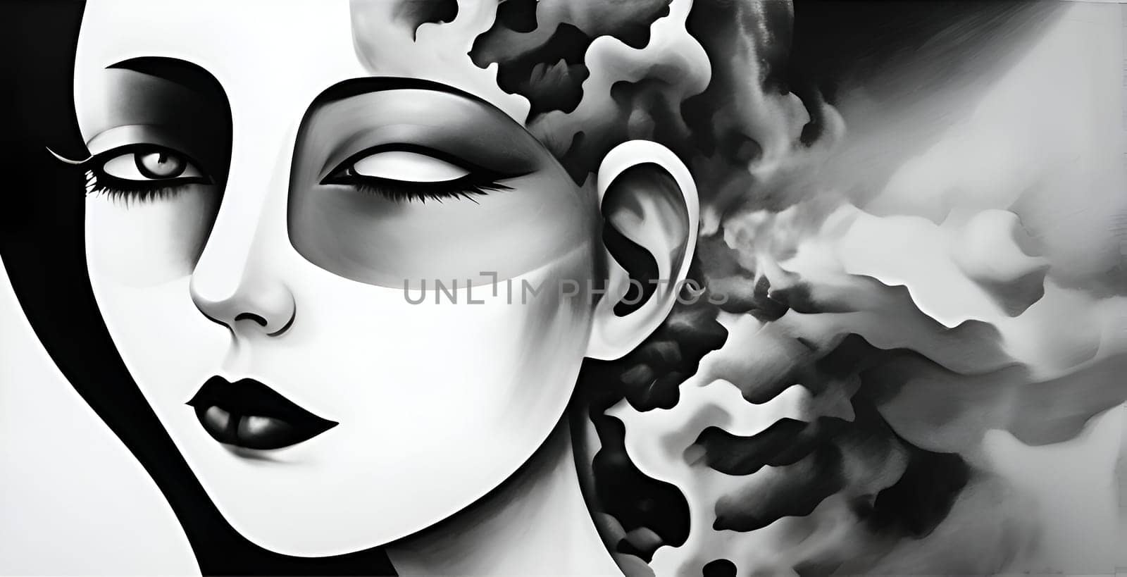Abstract concept art of menal health problems