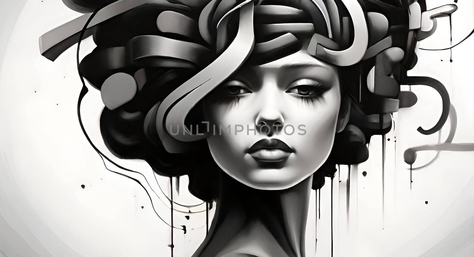 Abstract concept art of menal health problems