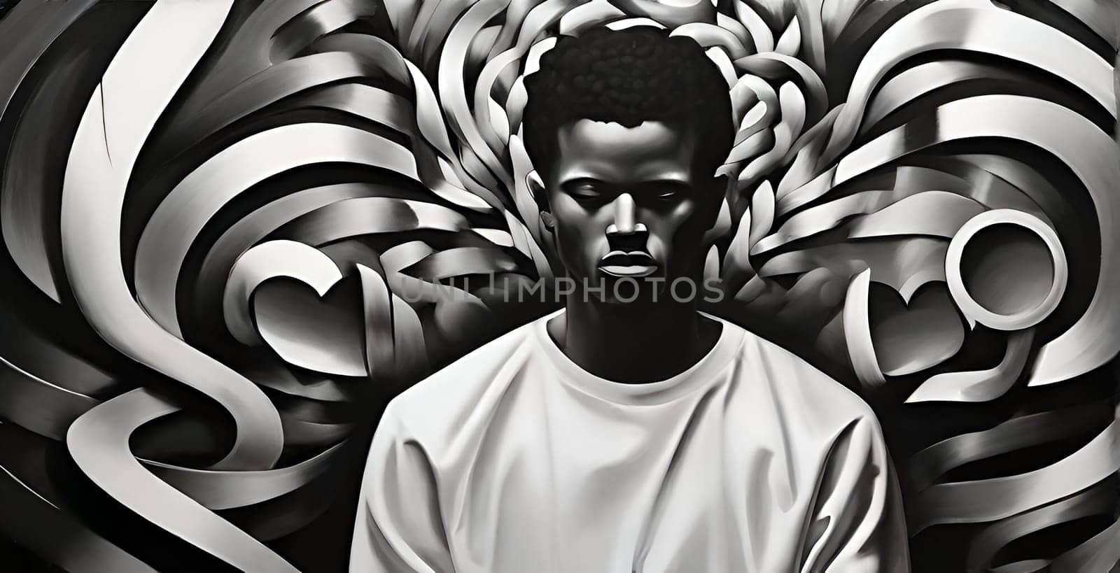 Abstract concept art of menal health problems