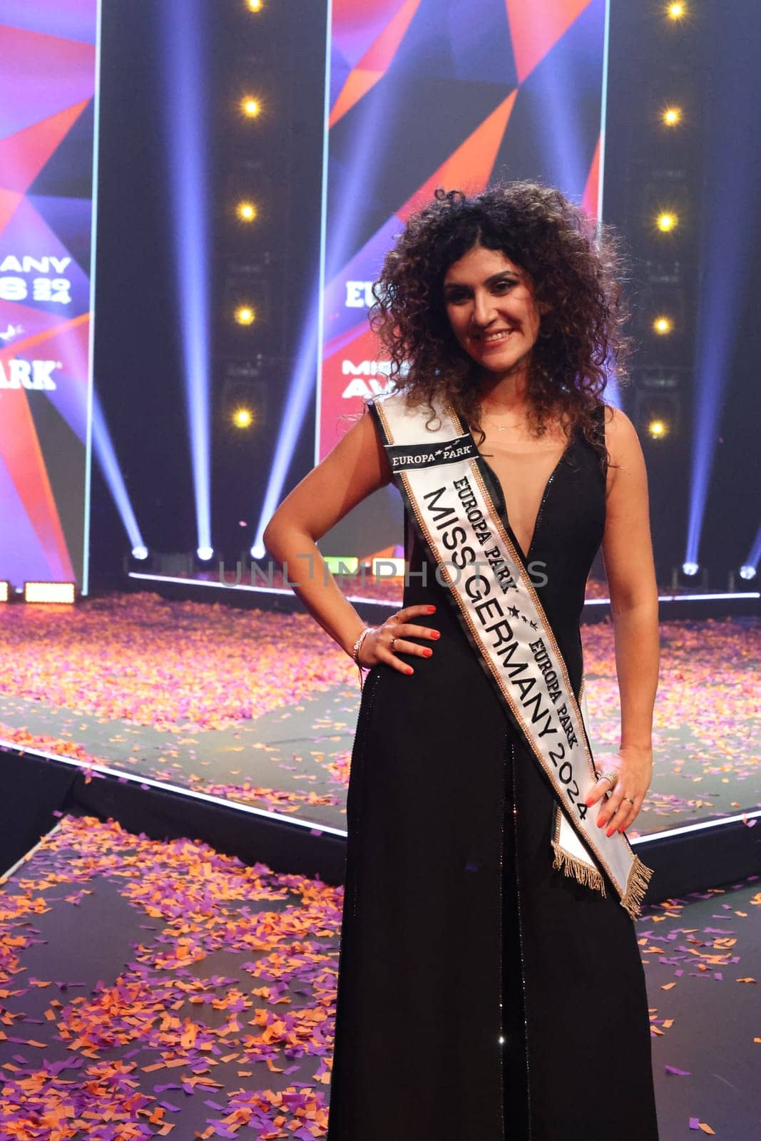 Apameh Schönauer (Berlin),39 years old,successful architect and activist for women's rights wins the election of the Miss Germany Award 2024 - Europapark Rust - The final at Europapark Rust - On Saturday,04 March 2023,the title "Miss Germany"" was awarded for the 20th time in Europapark. 900 guests attended the proclamation at the DOME,and more than 100 media representatives from the press,radio and television were accredited."