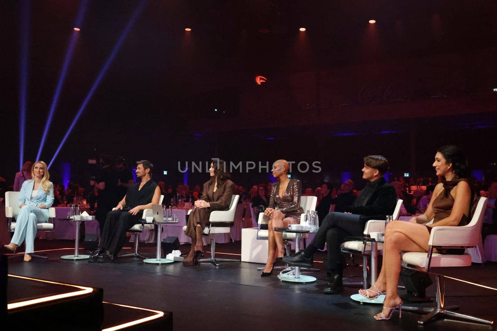 The jury with Nicolas Puschmann,Neda Peemüller,Sharon Battiste,Vivien Wulf,Twenty4Tim,Jil Andert (Jury Miss Germany 2024) at the Miss Germany Awards 2024 - Europapark Rust - The final at Europapark Rust - On Saturday,24 February 2024,the title "Miss Germany"" was awarded for the 20th time at Europapark. 900 guests attended the proclamation at the DOME,and more than 100 media representatives from the press,radio and television were accredited."