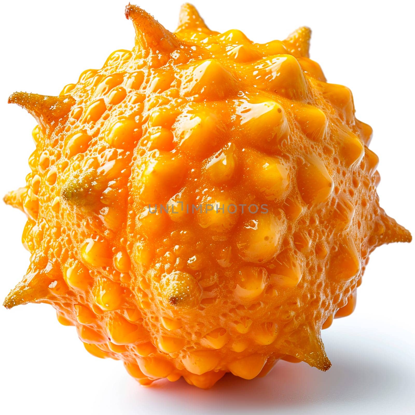 Kiwano fruit fruit on white isolated background AI generated image