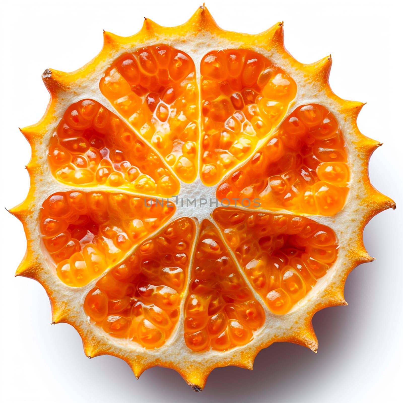 Kiwano fruit fruit on white isolated background AI generated image