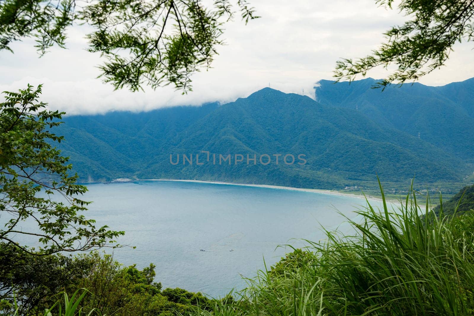Sea and mountain in Hualien of Taiwan