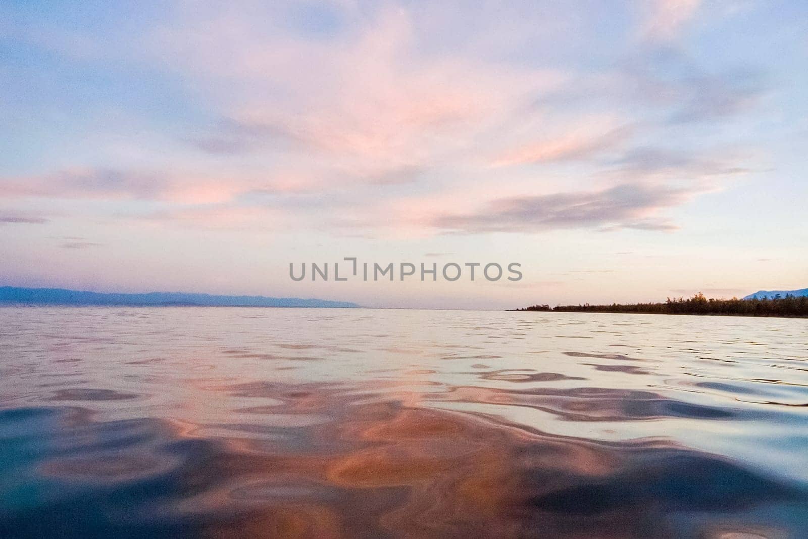 Waters of Lake Baikal, The water surface of Baikal, a beautiful landscape