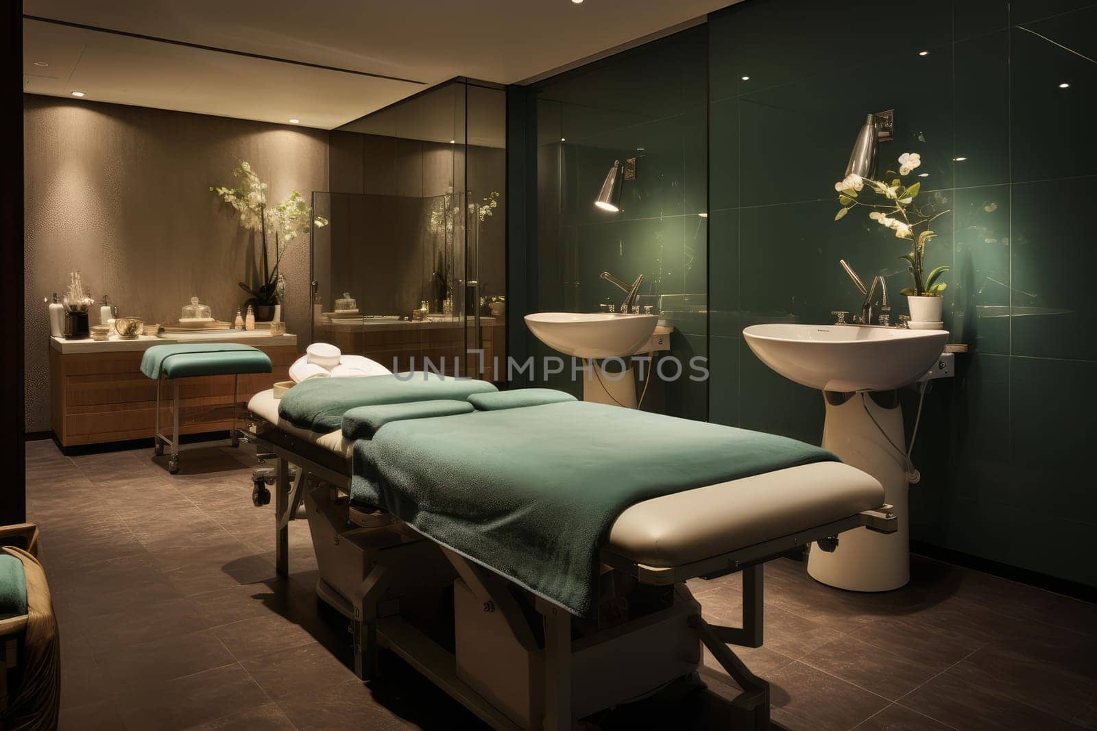 Spa preparation. Beauty skincare cream. Generate Ai