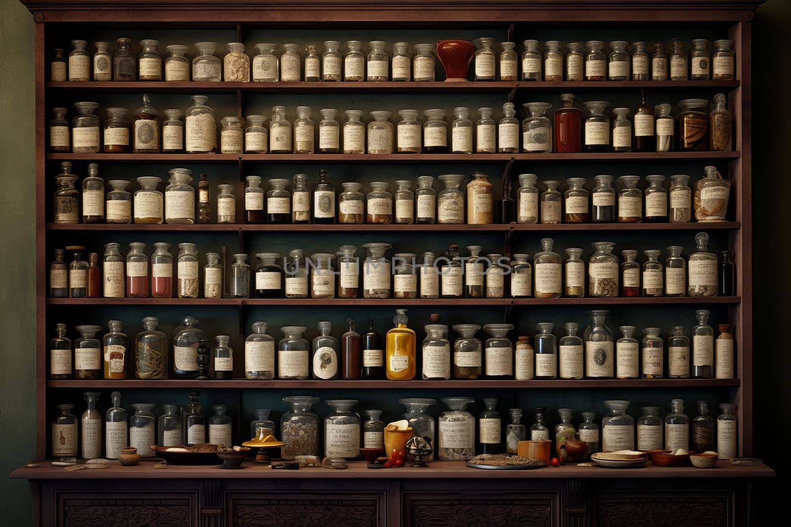 Prescription medicine cabinet pharmacy. Health cure. Generate Ai