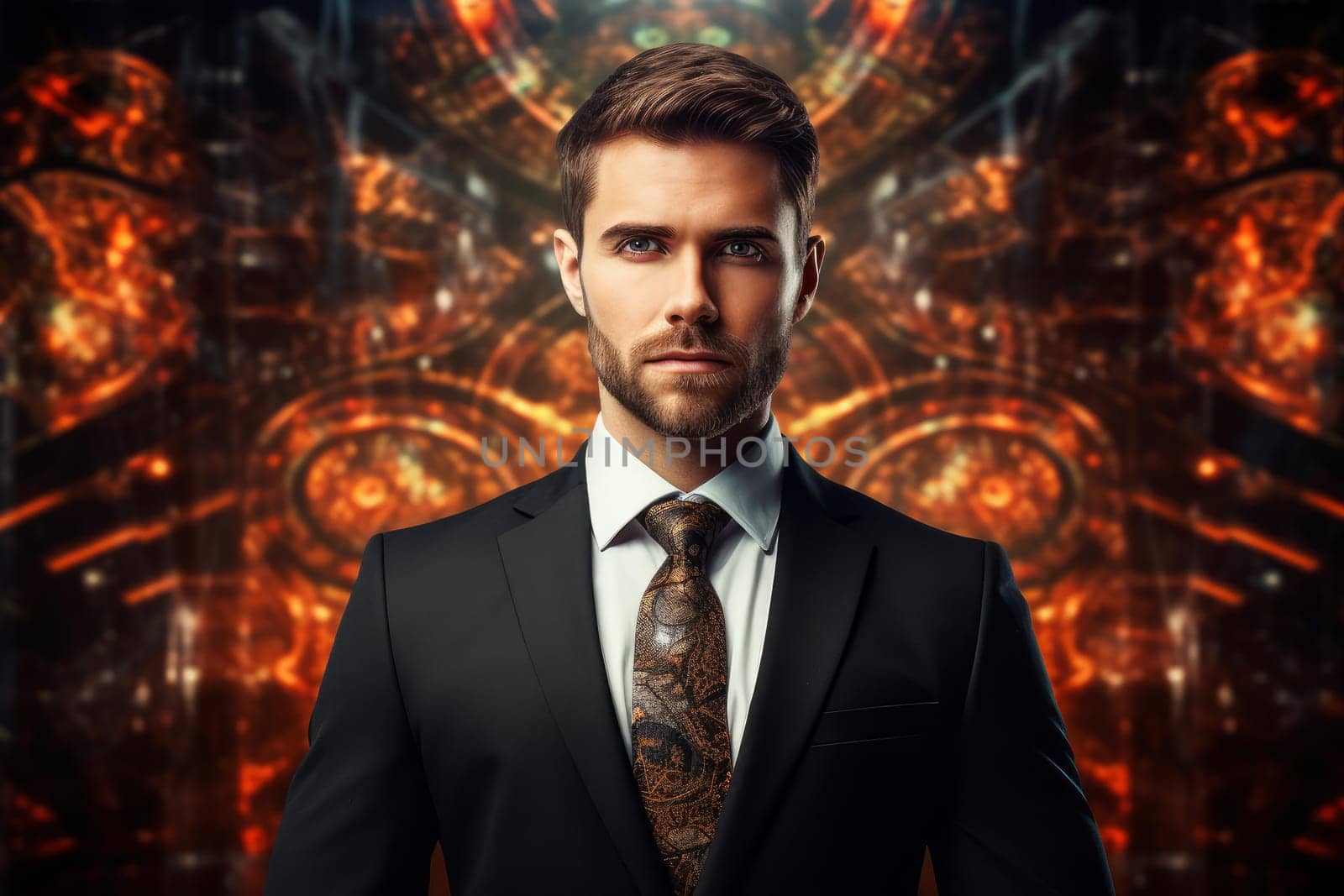 Professional businessman entrepreneur in office building. Executive business manager. Generate ai