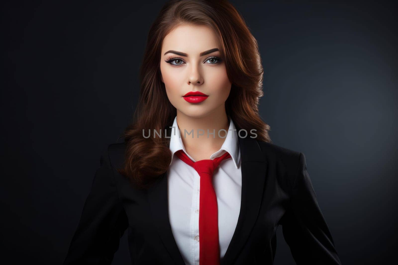 Politician woman interview business. City female. Generate Ai