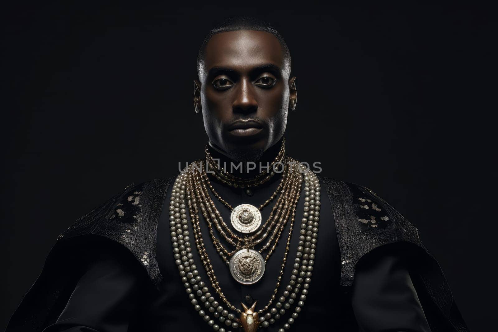 Priest church black african. Cross man religion. Generate Ai