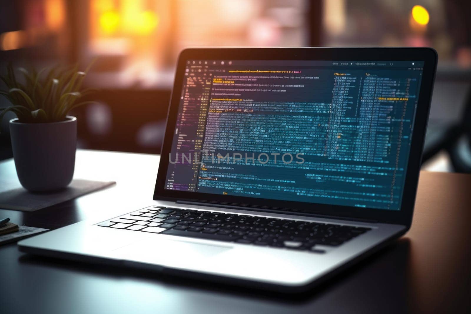 Programmer day. Desk latin developer. Generate Ai