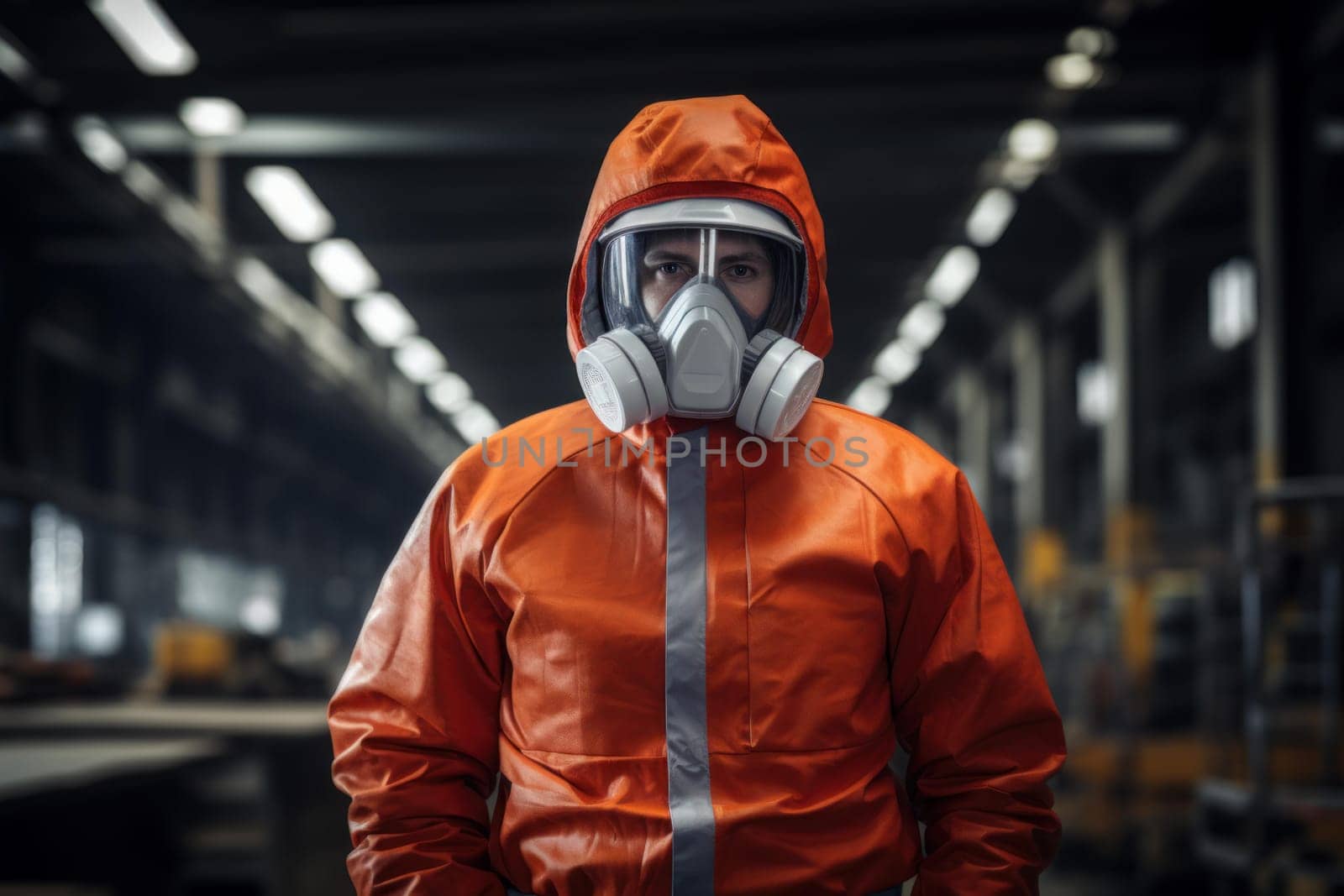 Person protective gear industry. Architect building. Generate Ai