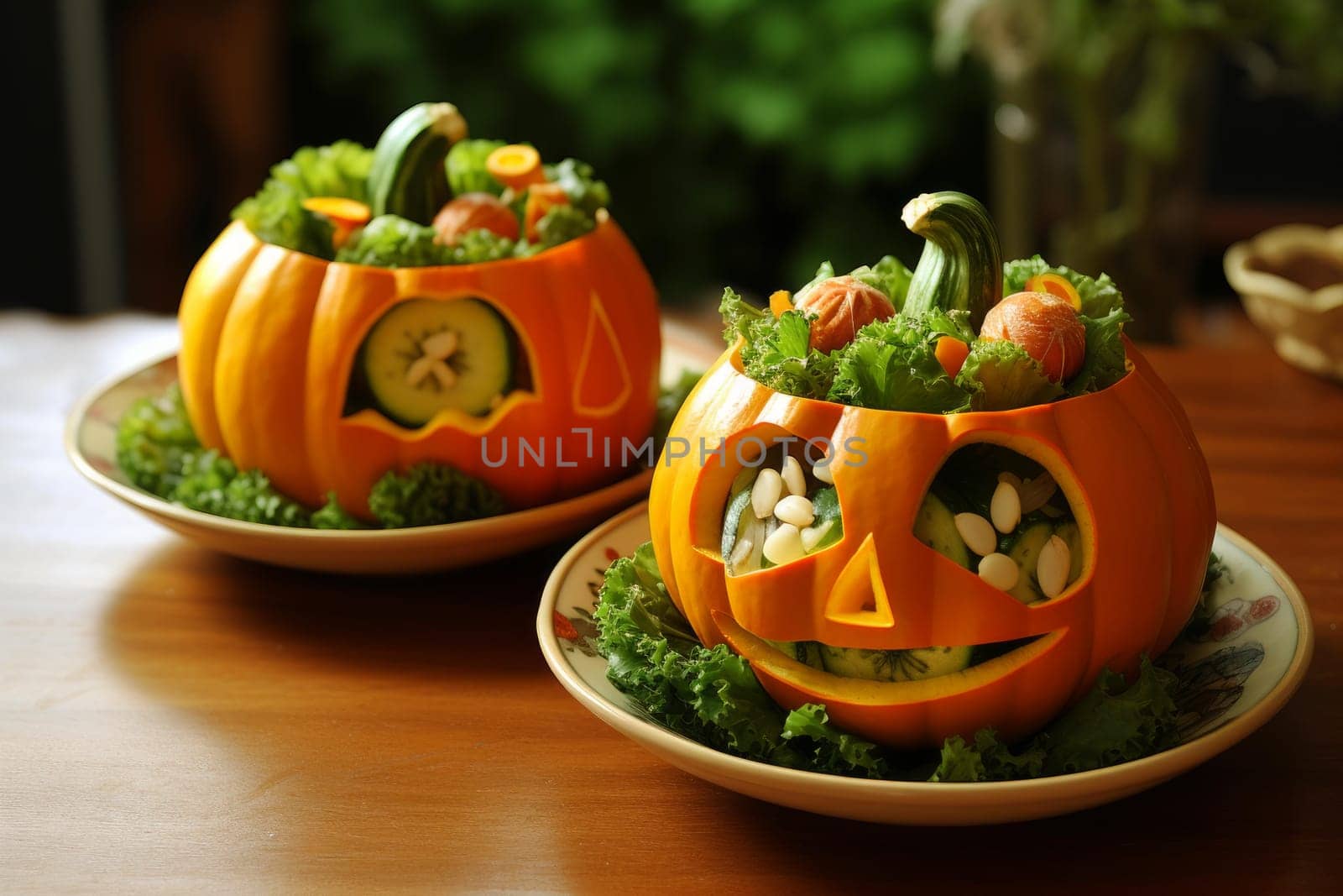 Pumpkin ground veggies. Organic harvest. Generate Ai