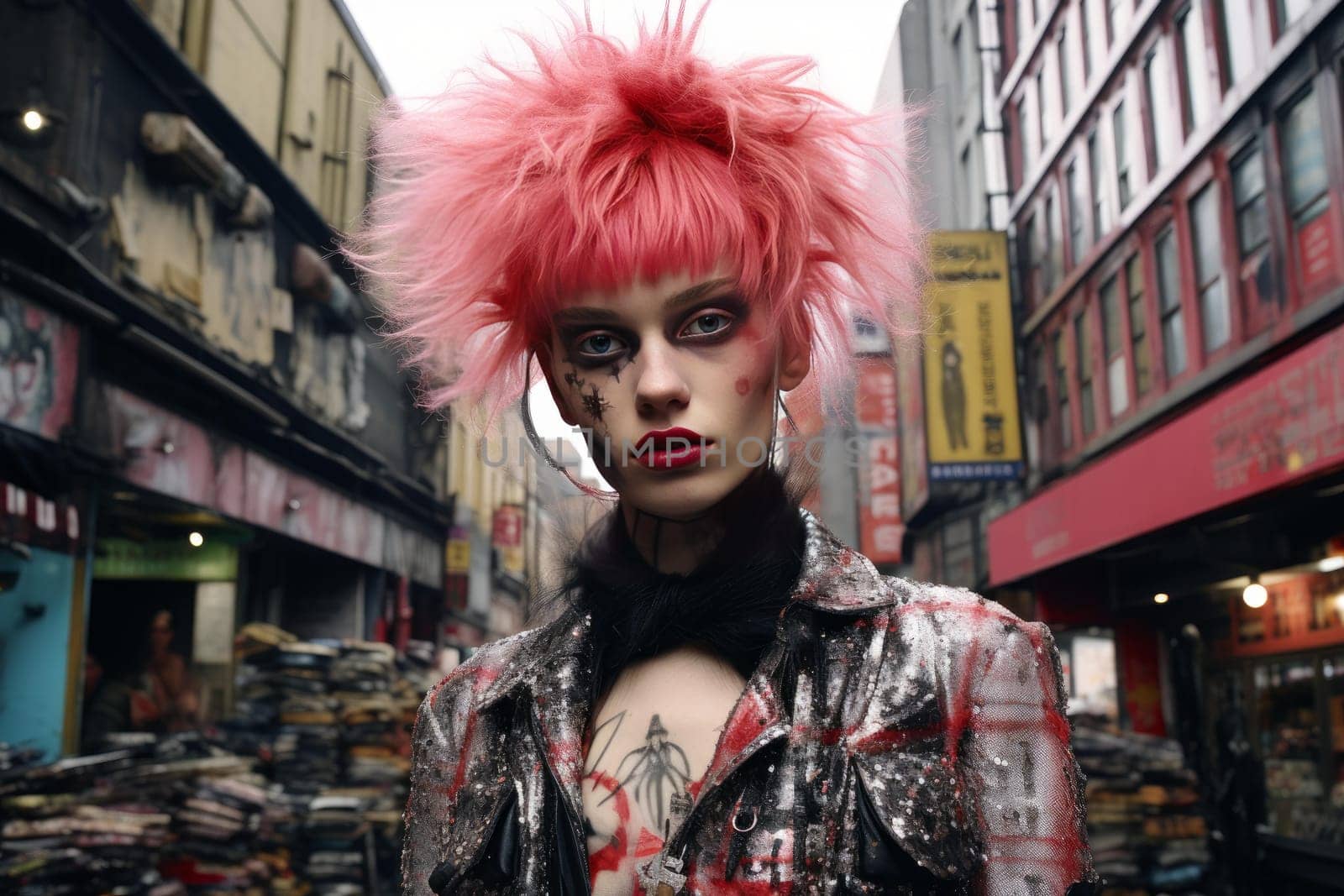 Punk guy. Metal rock man. Generate Ai