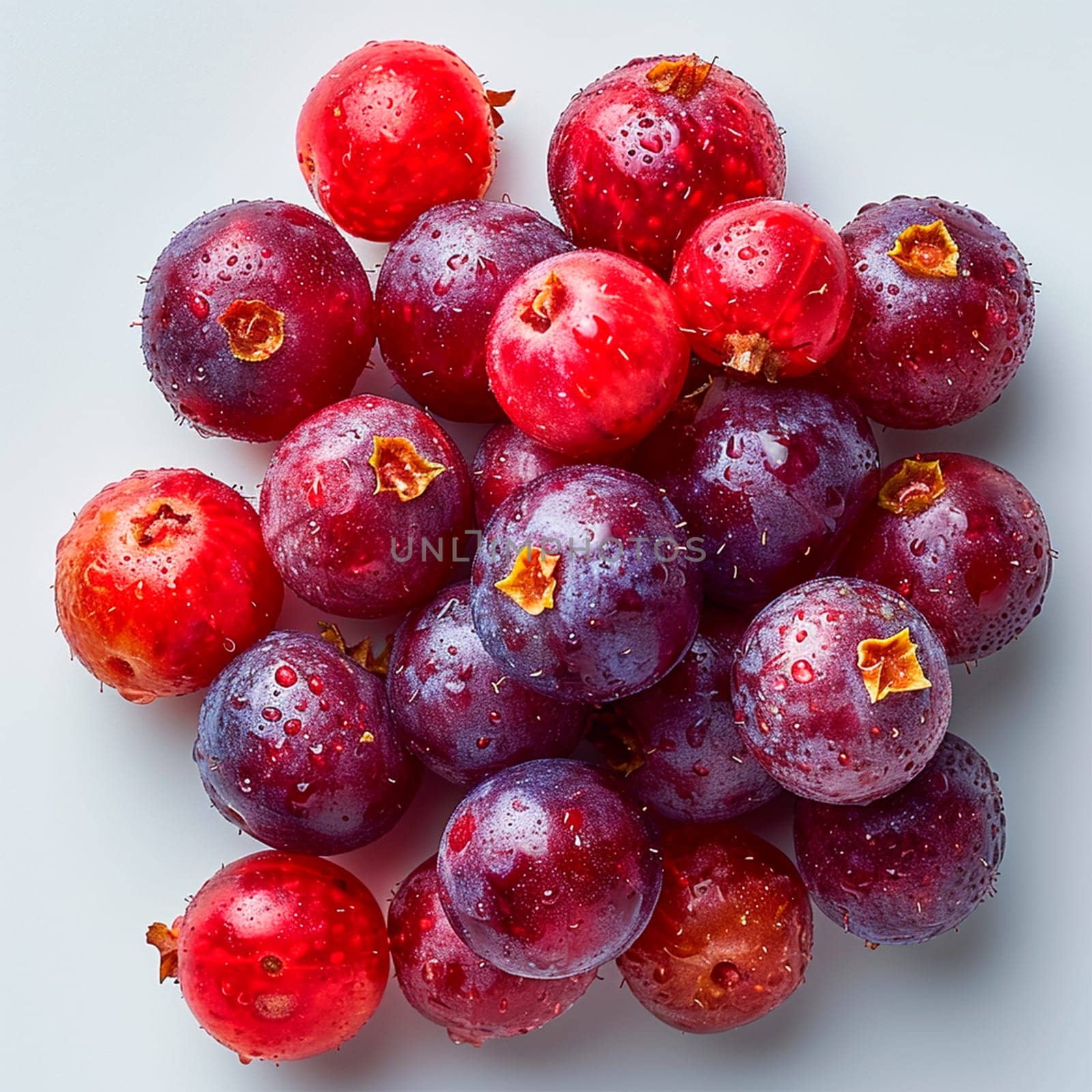 Red currant berry on a white isolated background AI generated image