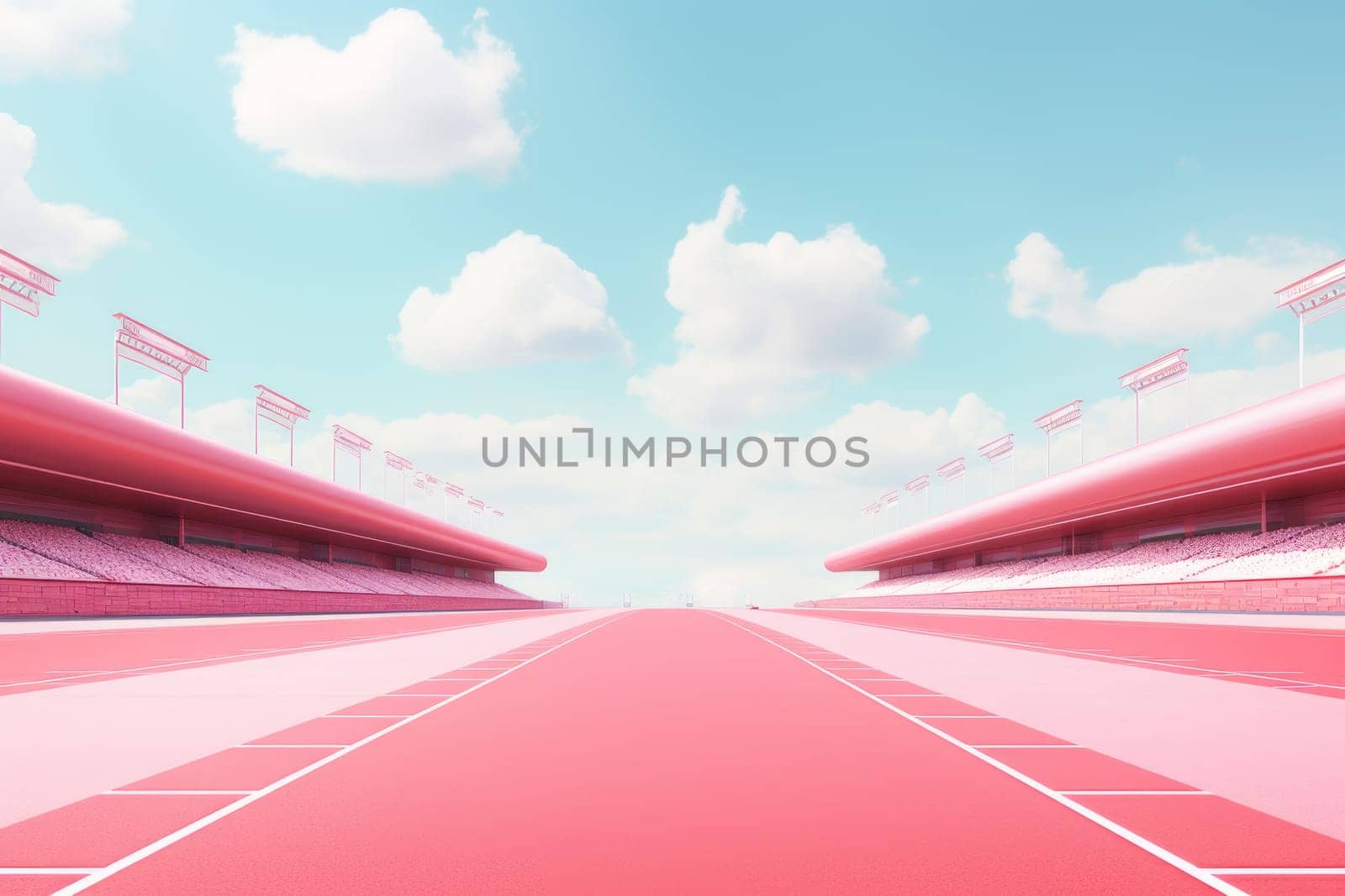 Race track mockup. Finish start. Generate Ai