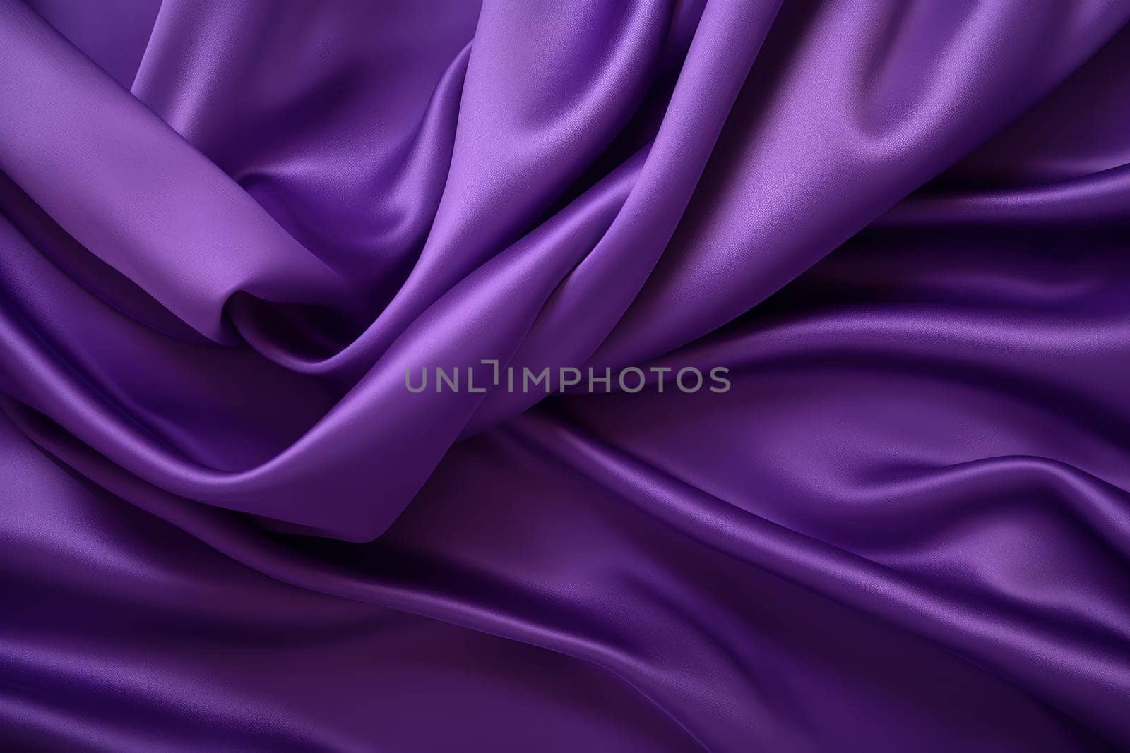 Purple silk textile. Satin design. Generate Ai