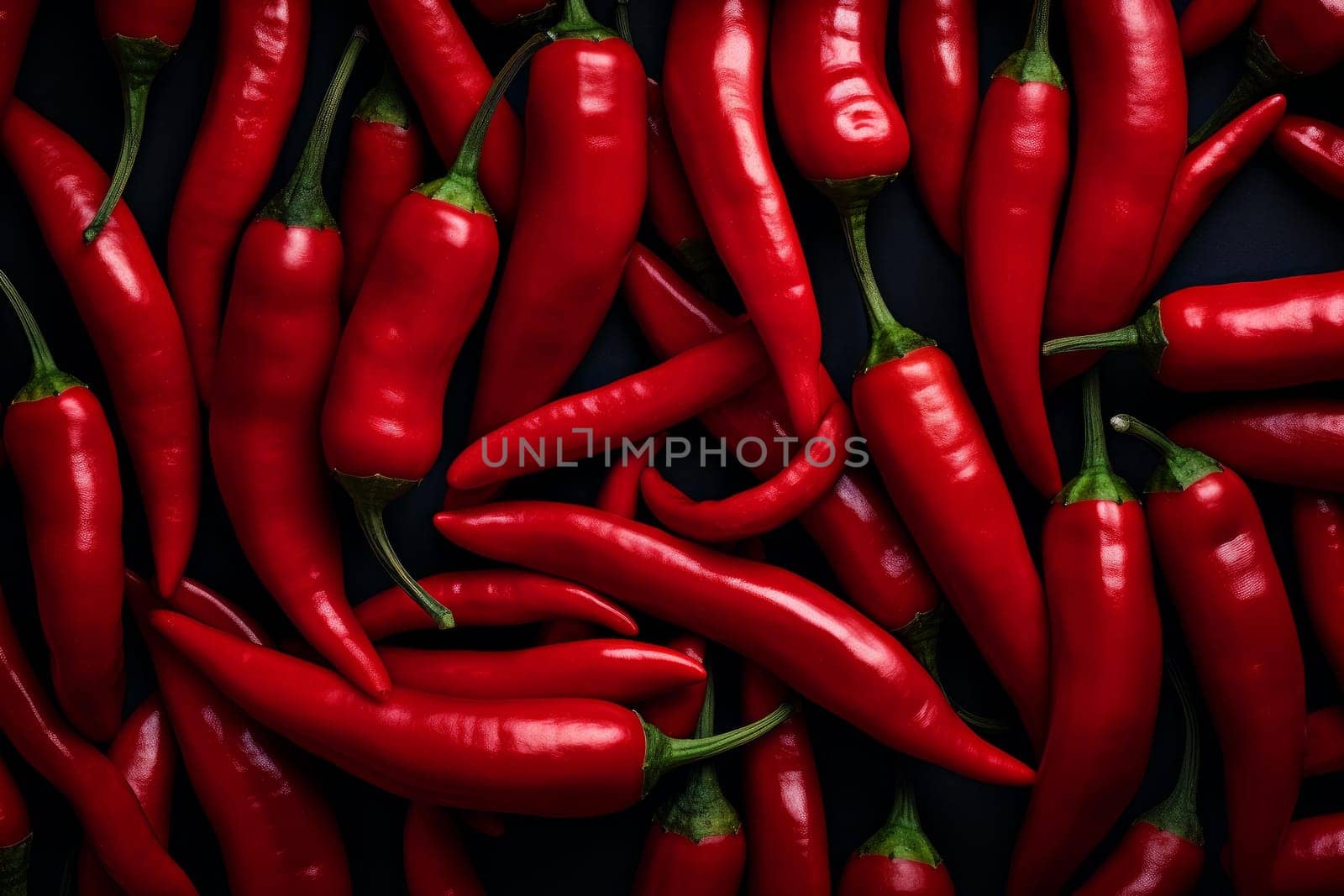 Red chilli pepper. White plant hot. Generate Ai