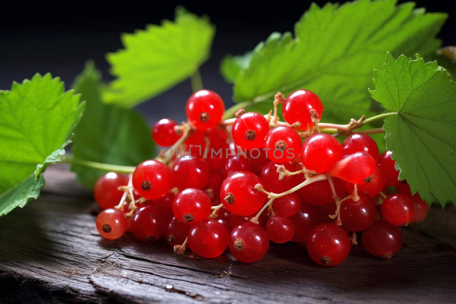 Red currant berries. Healthy season. Generate Ai