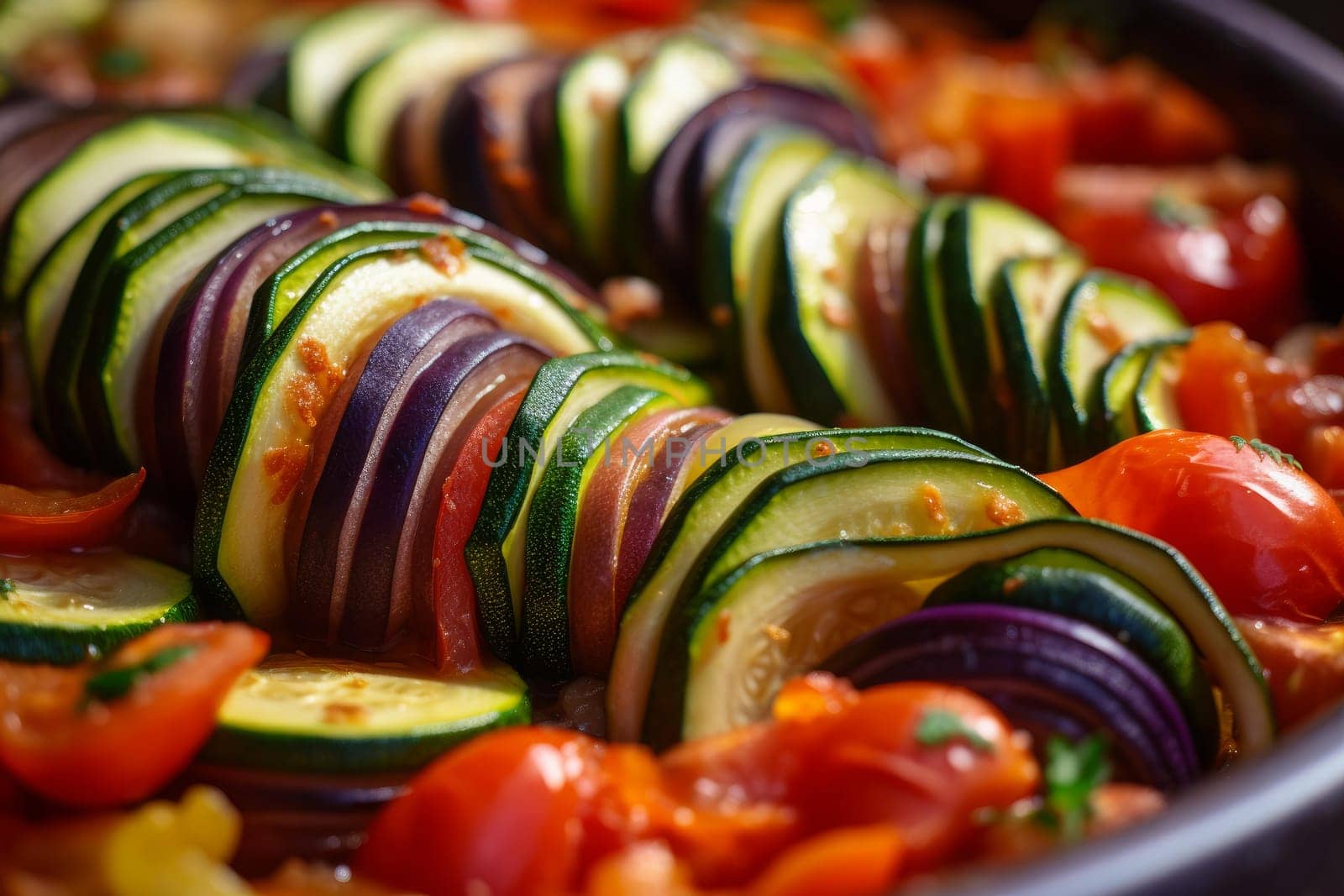 Ratatouille food. Vegan recipe food. Generate Ai